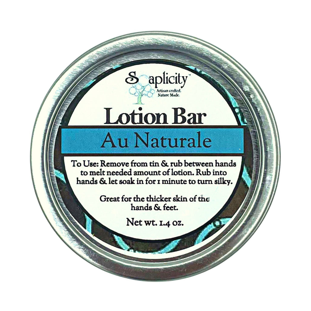 Au Naturale Unscented Lotion Bar – Clean, Fragrance-Free Solid Moisturizer