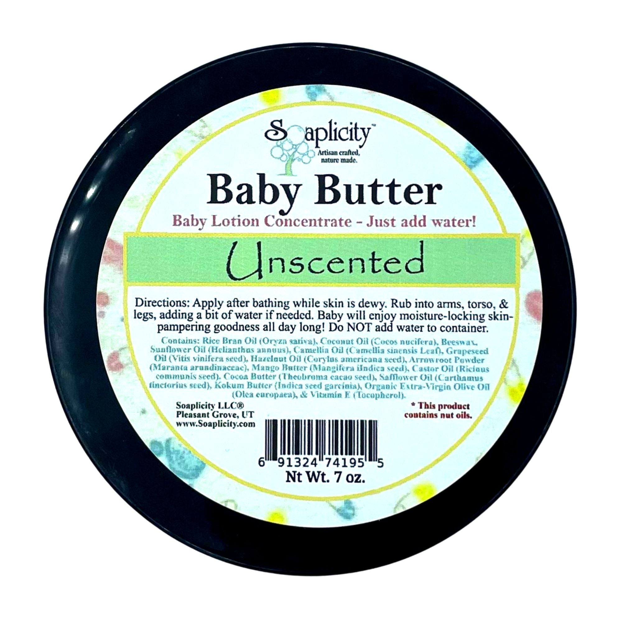 Baby Lotion Body Butter – Unscented Natural Moisturizer for Infants & Toddlers