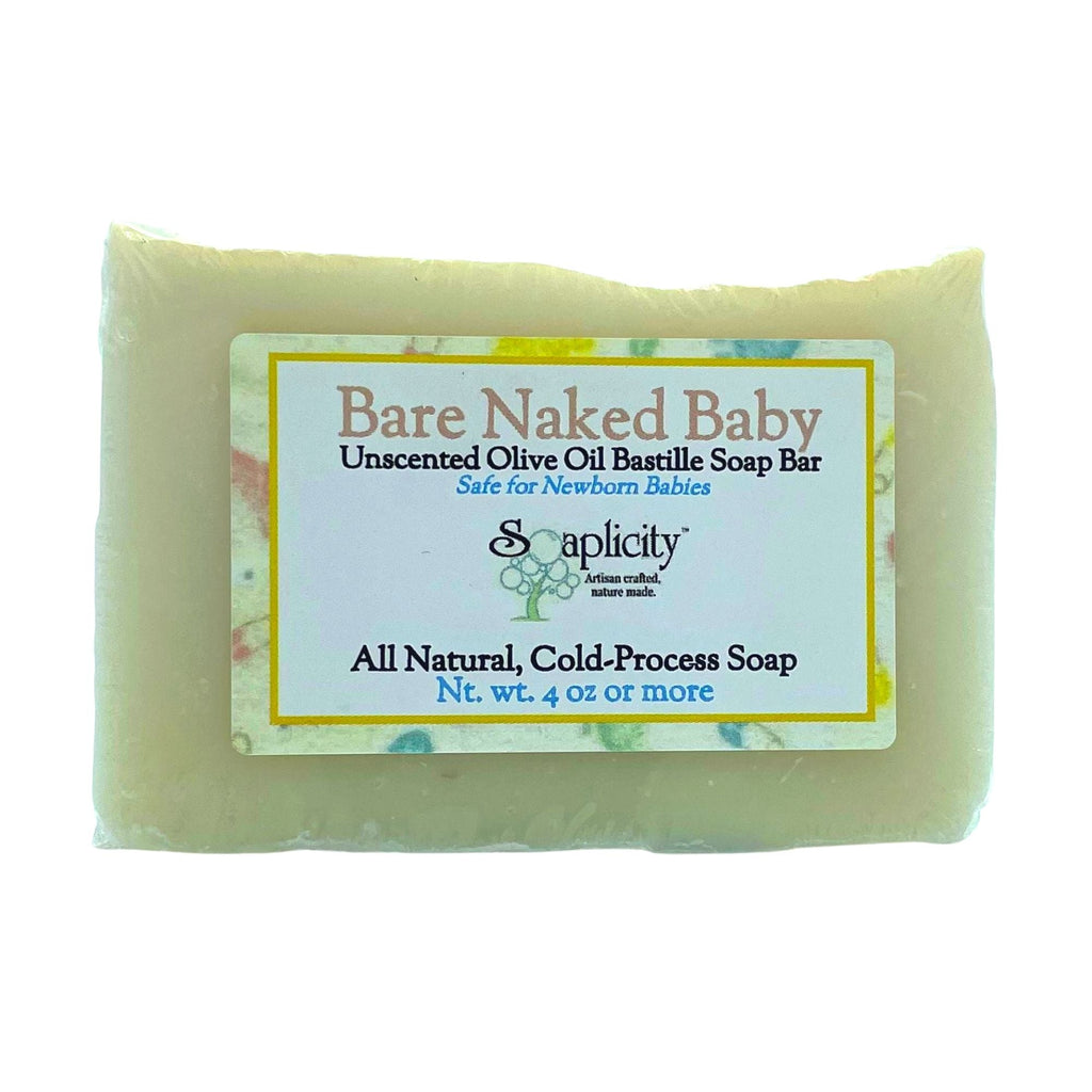 Bare Naked Baby – All-Natural Unscented Bastille Soap for Sensitive & Baby Skin