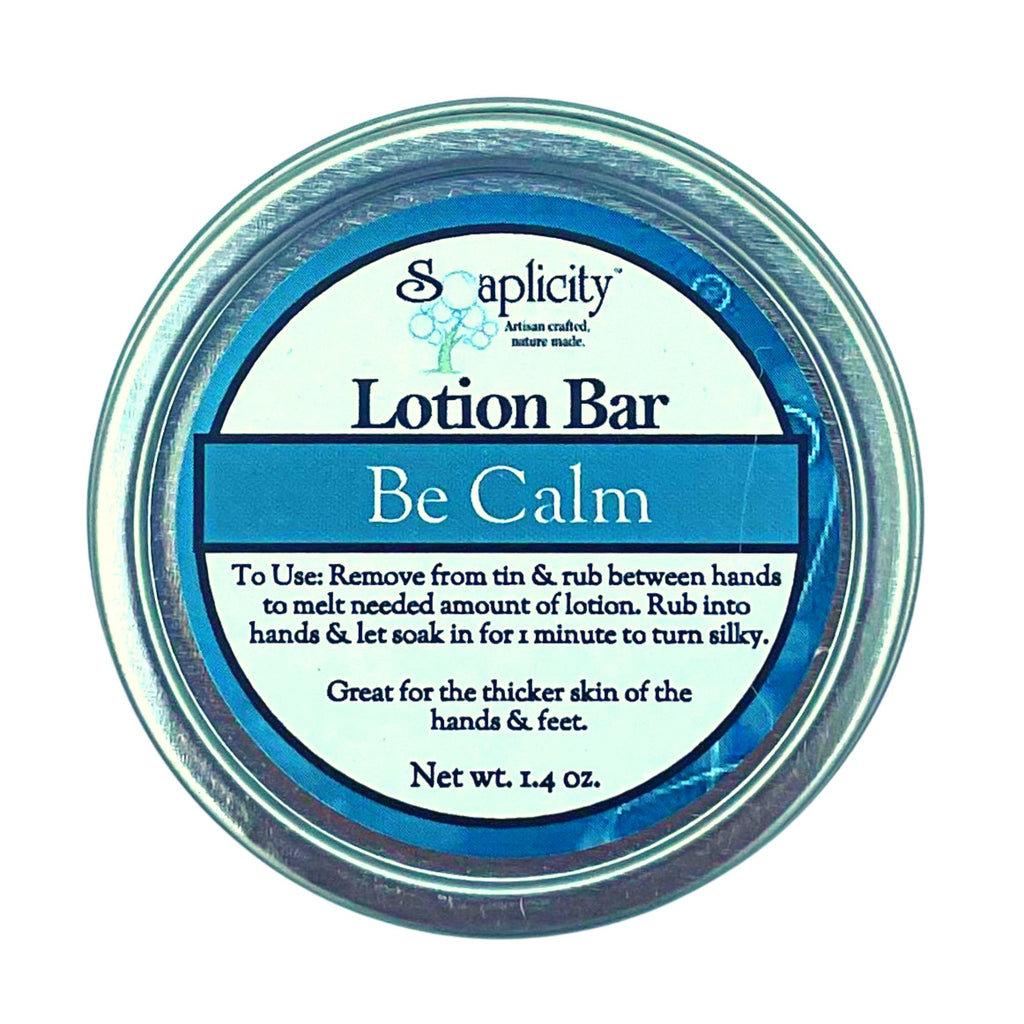 Be Calm Lotion Bar – Natural Solid Moisturizer with Calming Essential Oils
