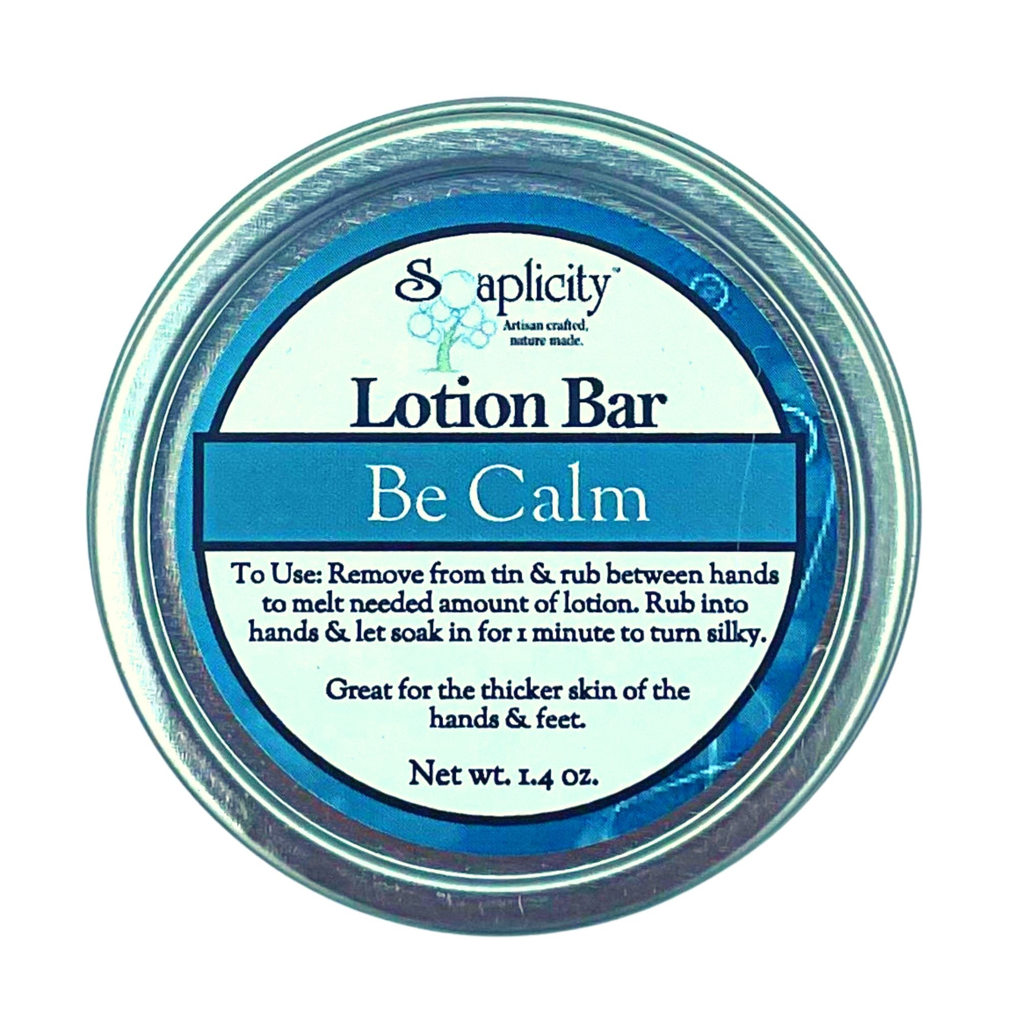 Be Calm Lotion Bar – Natural Solid Moisturizer with Calming Essential Oils