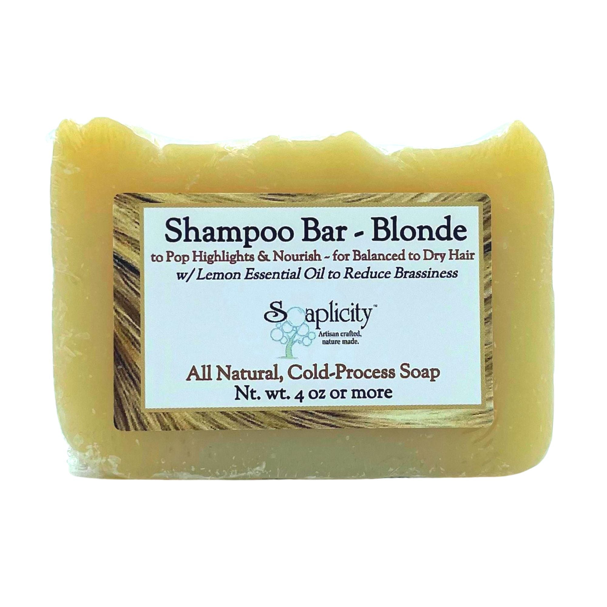 Blonde Shampoo Bar – Natural Highlighting Shampoo Bar for Blonde & All Hair Colors