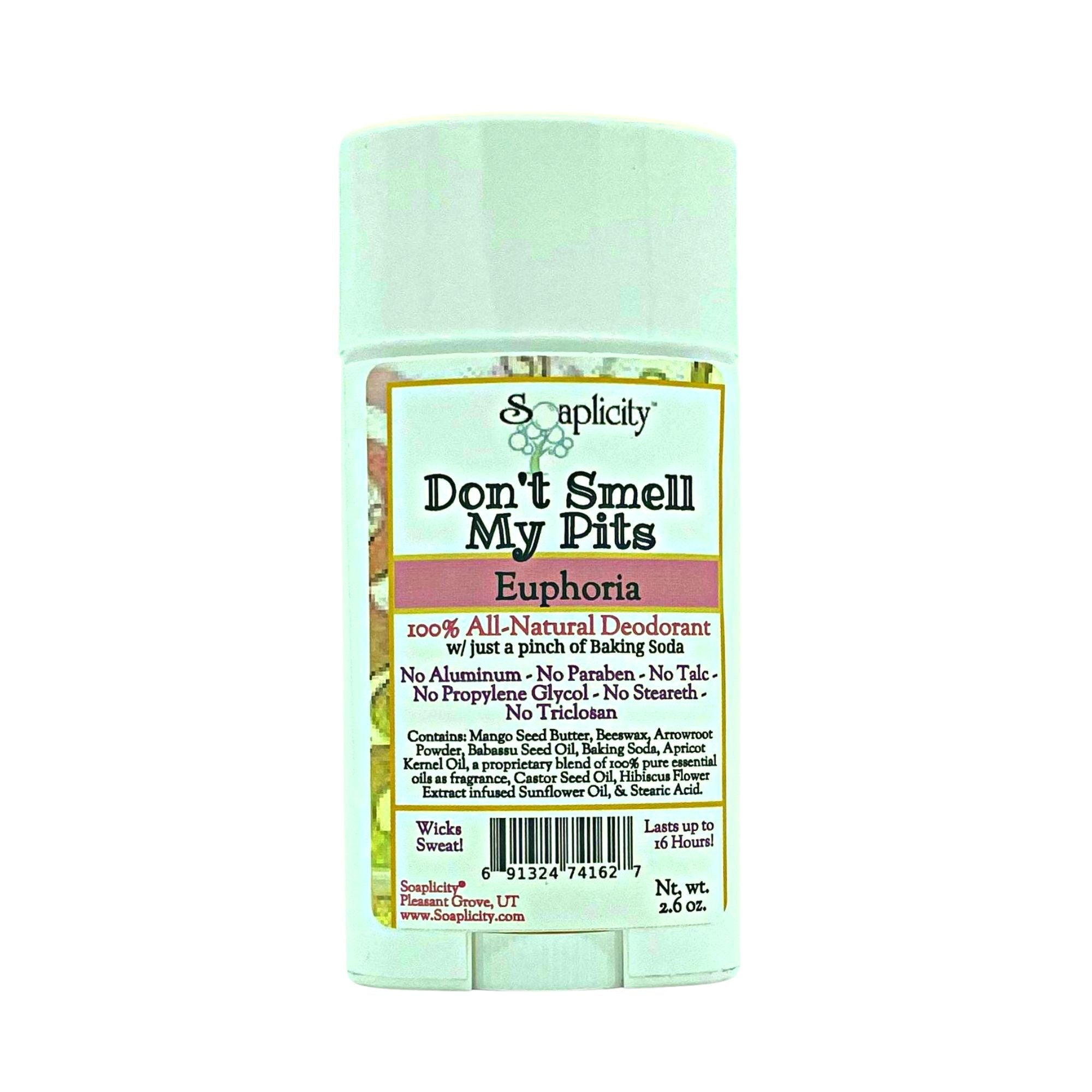Don't Smell My Pits Natural Deodorant – Euphoria Scent | Aluminum-Free
