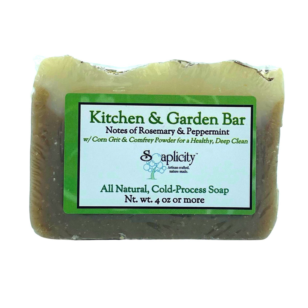 Kitchen & Garden Soap Bar – Heavy-Duty Natural Hand Soap with Exfoliating Corn Grit