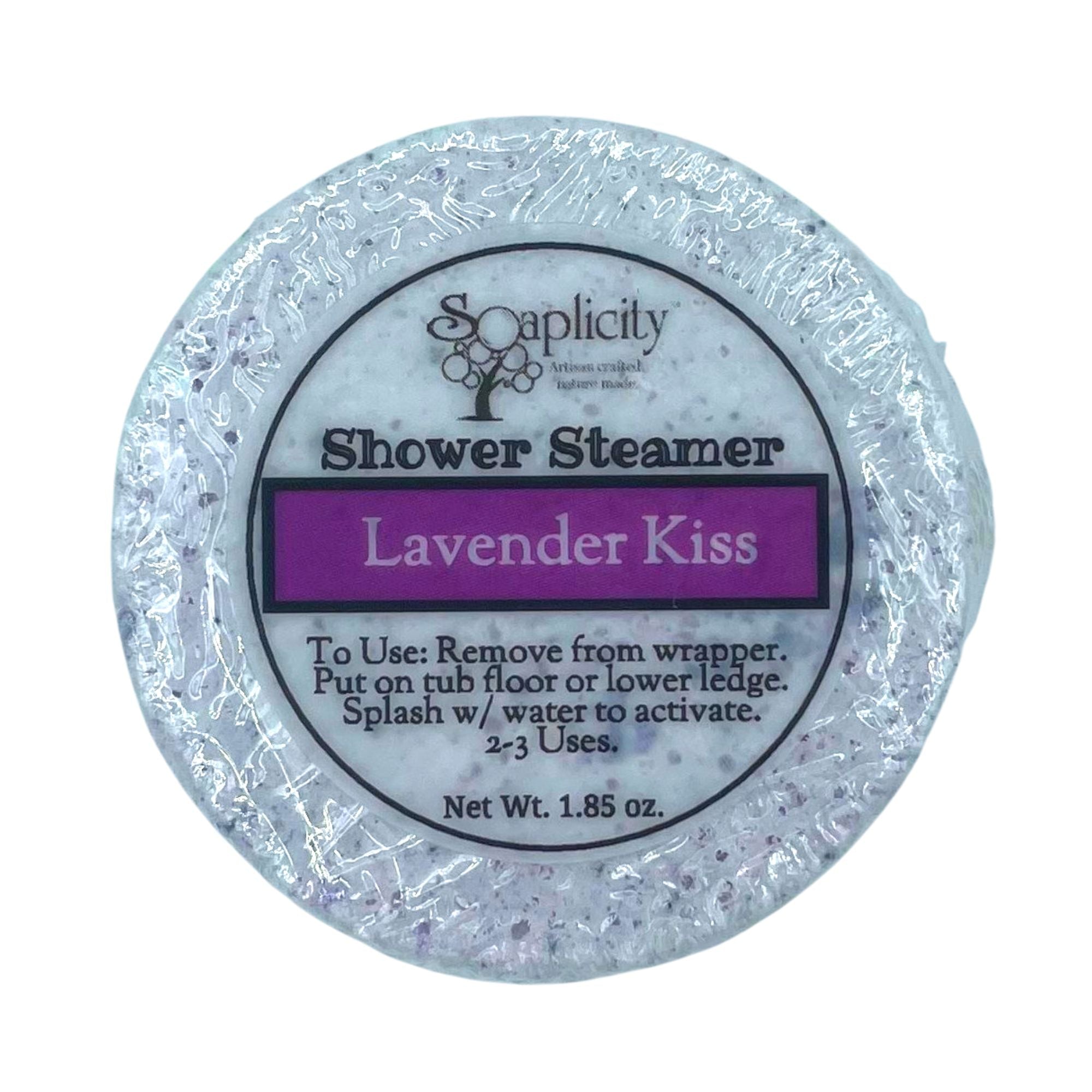 Lavender Kiss Shower Steamer – Natural Aromatherapy Shower Tablet with Musky-Citrus Lavender