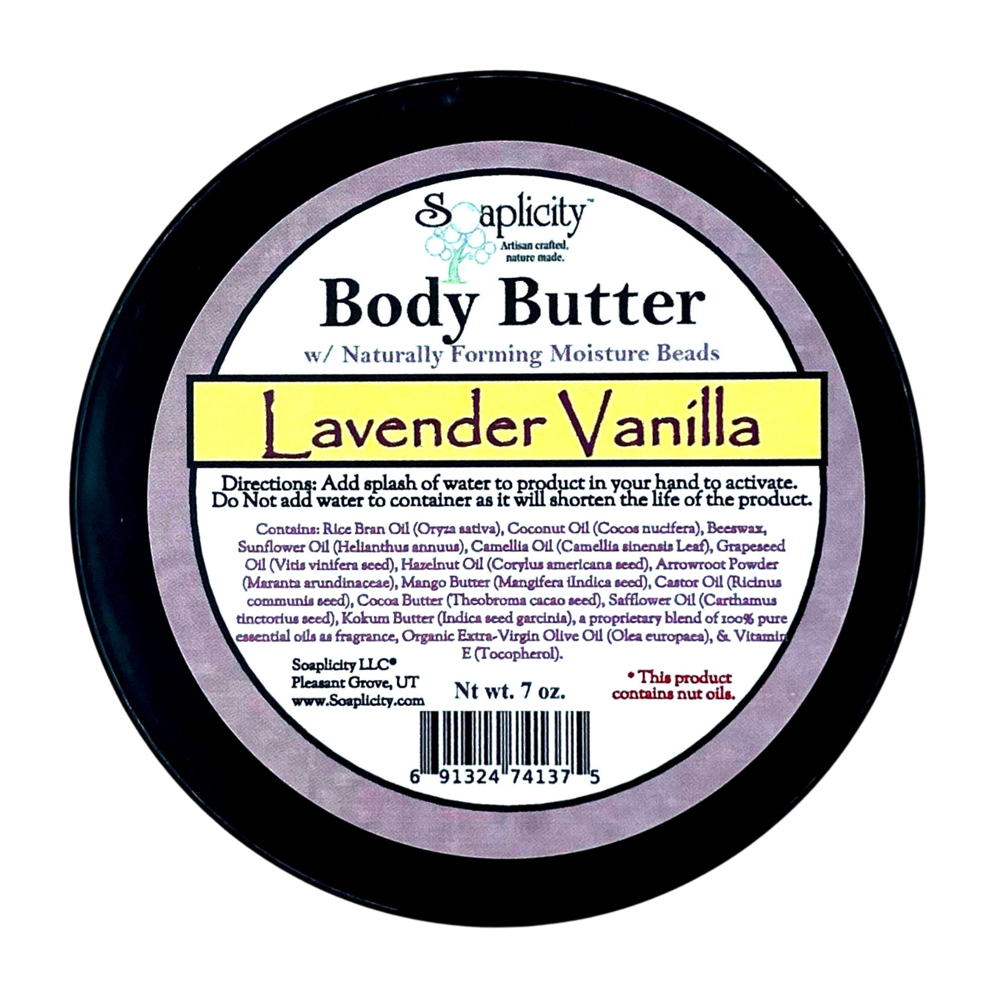 Lavender Vanilla Body Butter – Natural Deep Moisturizer with Calming Scent