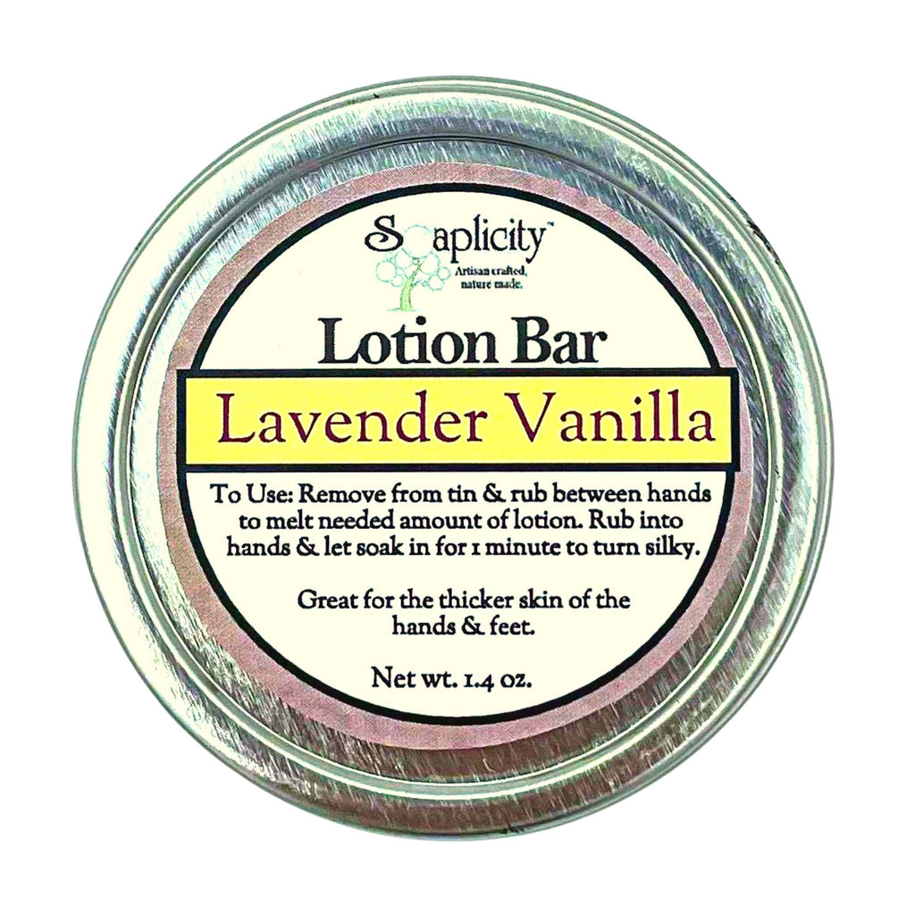 Lavender Vanilla Lotion Bar – Natural Solid Moisturizer with Calming Scent