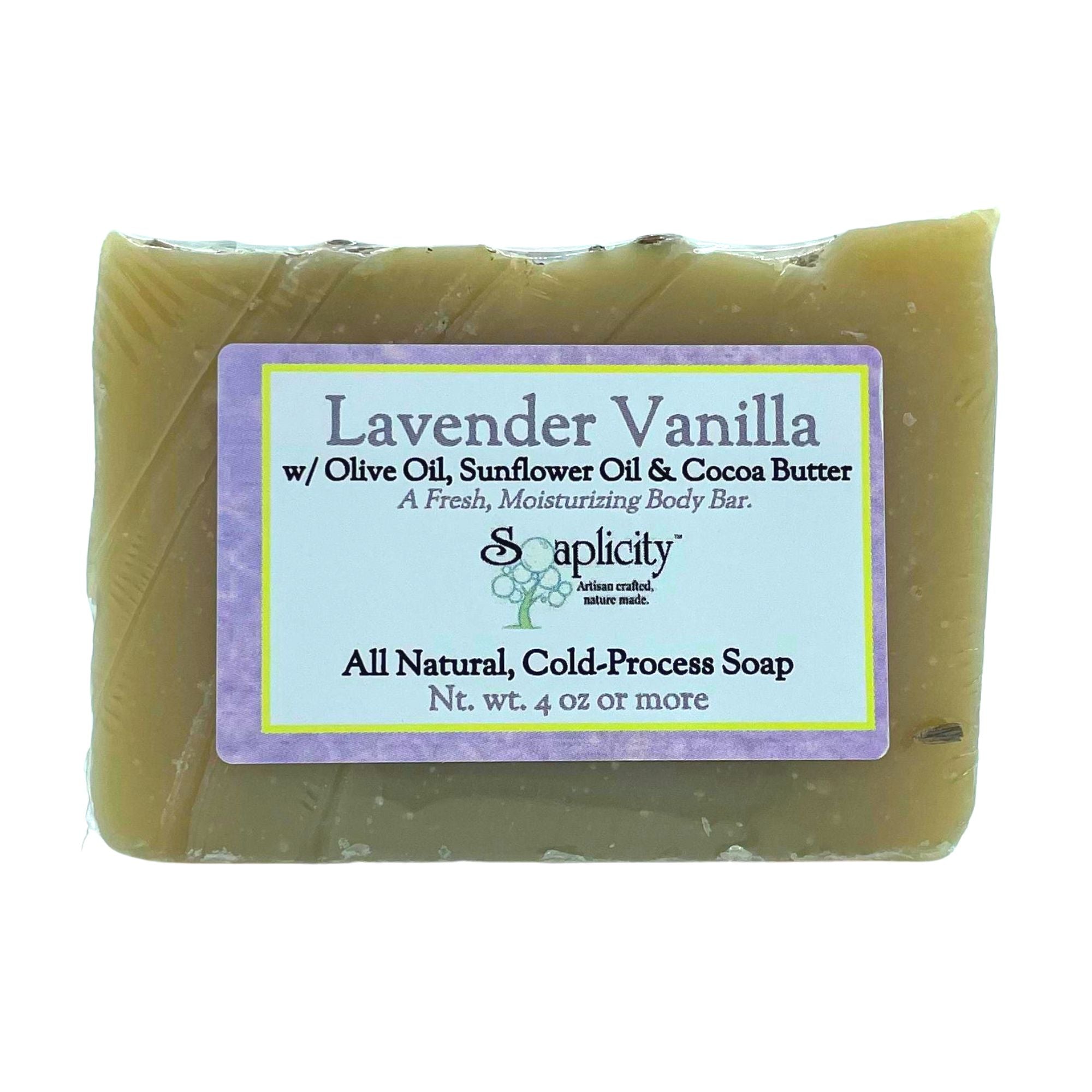 Lavender Vanilla Soap Bar – Calming & Nourishing Natural Bar Soap
