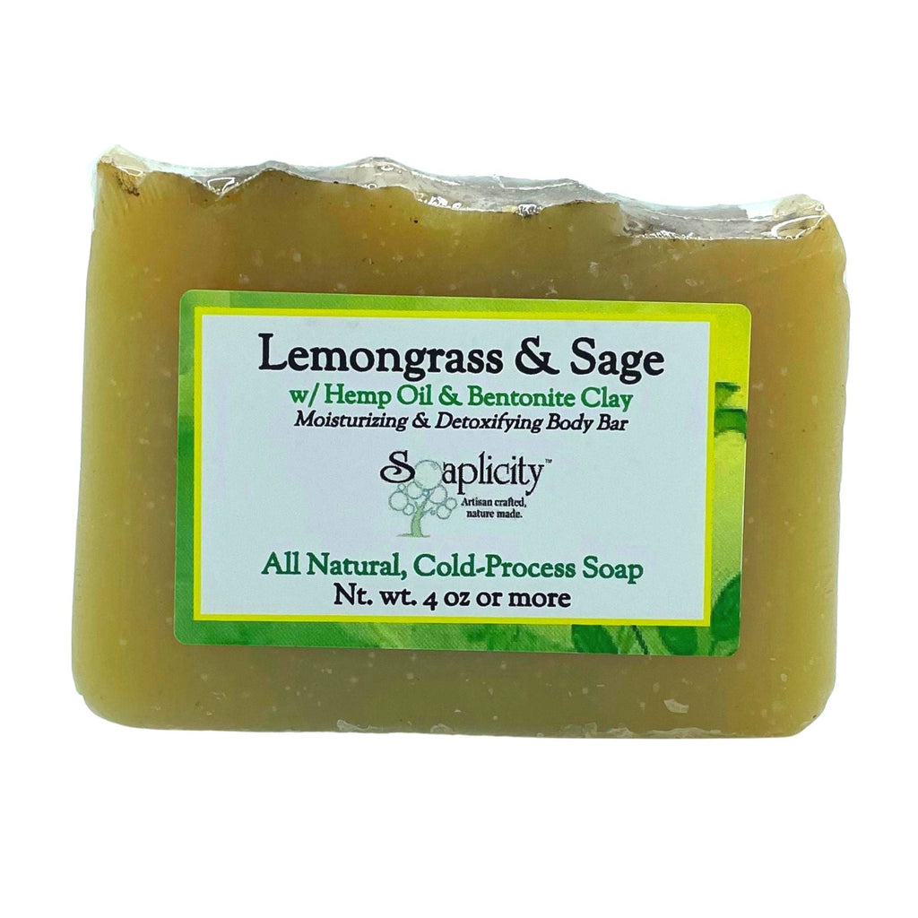 Lemongrass & Sage Soap Bar – Clarifying Natural Soap with Bentonite Clay