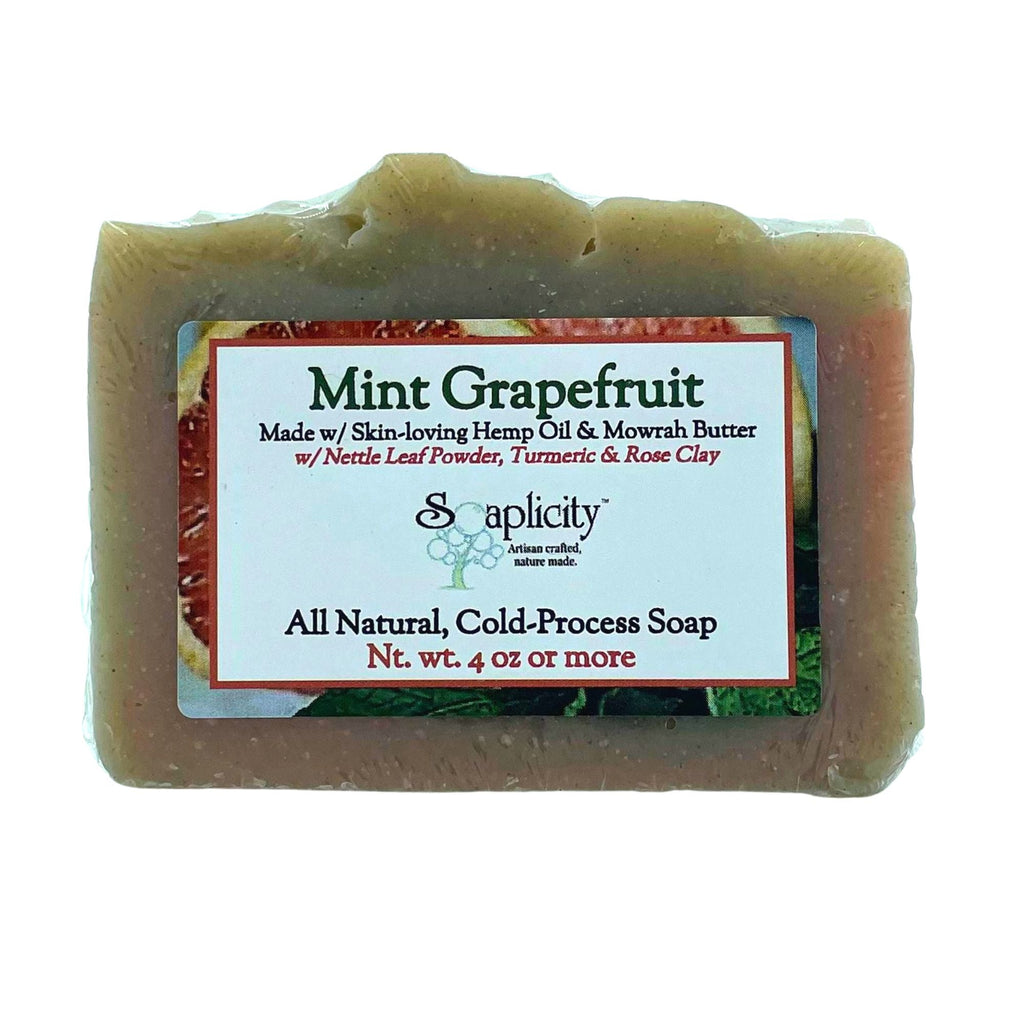 Mint Grapefruit Soap Bar – Refreshing Natural Soap with Rose Clay & Turmeric