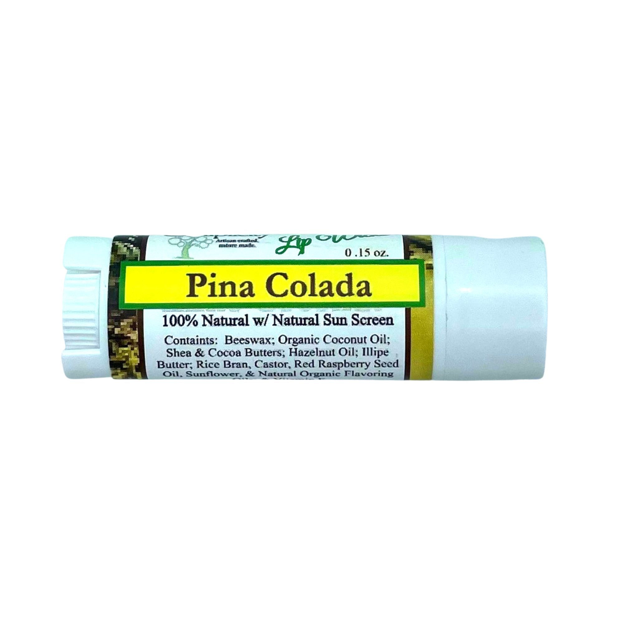 Pina Colada Lip Wick Lip Balm – Natural Tropical Moisturizing Lip Balm with SPF