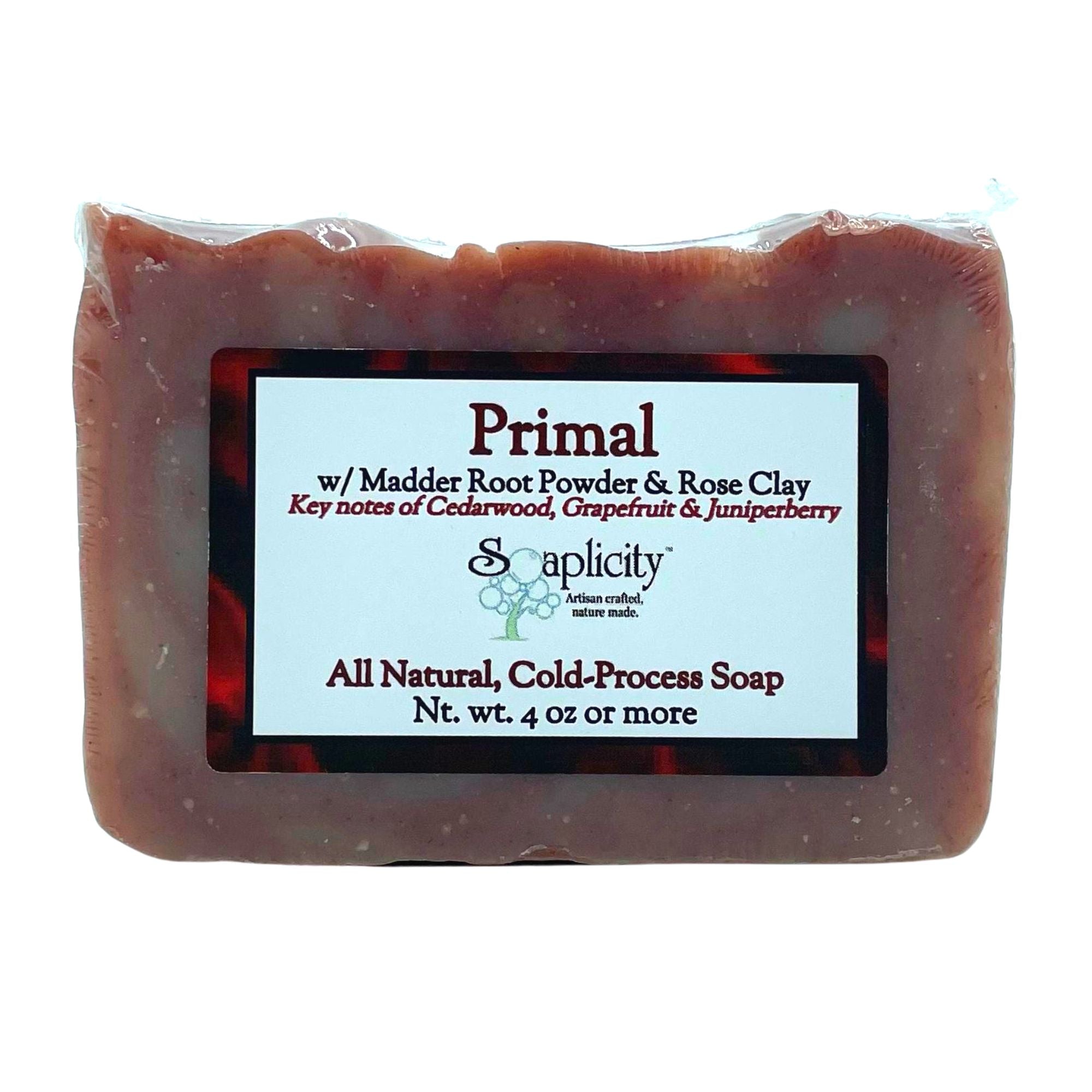 Primal Soap Bar – Natural Men's Soap with Juniper Berry, Cedarwood & Patchouli