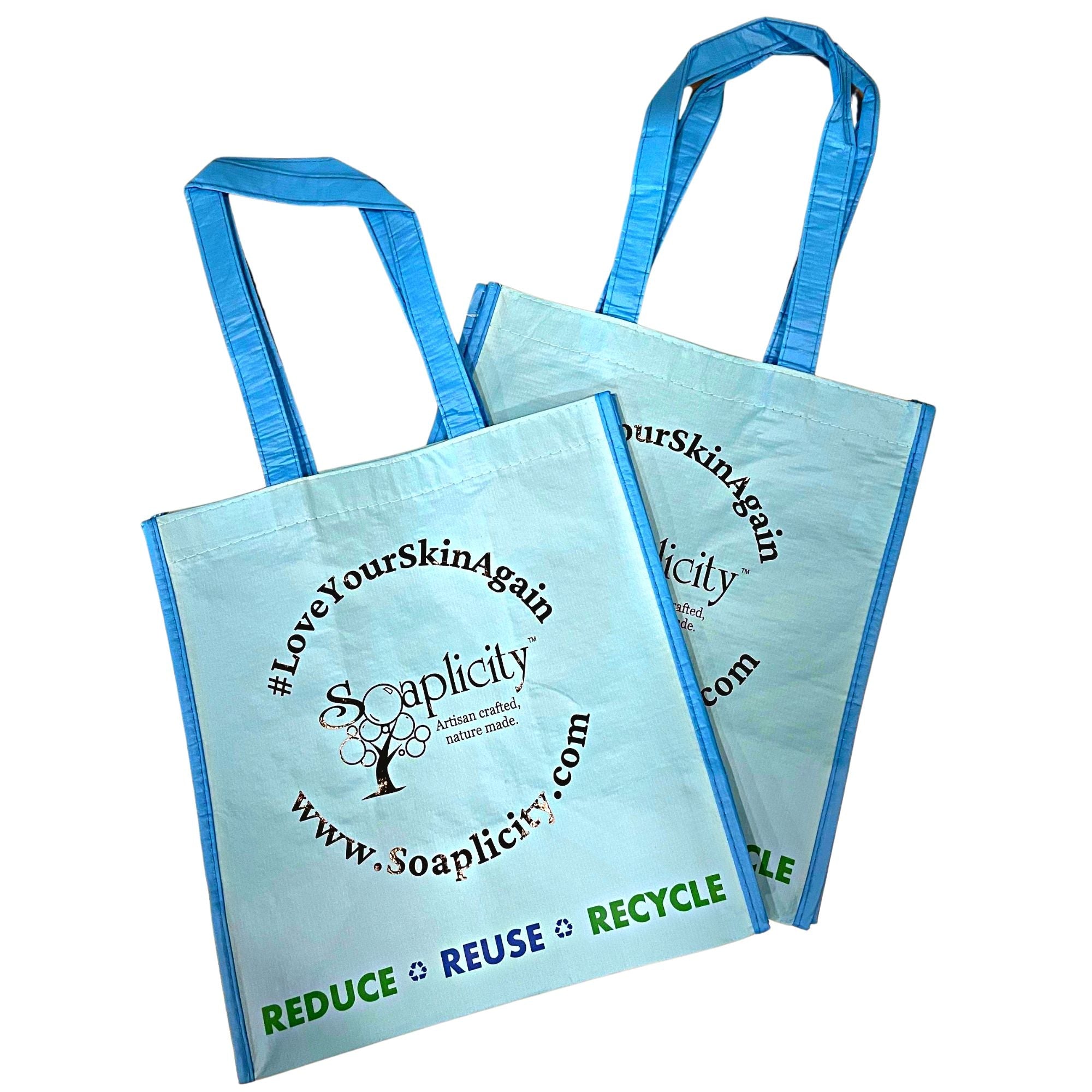 Soaplicity Eco-Friendly Reusable Shopping Tote Bags – Made from Recycled Bottles
