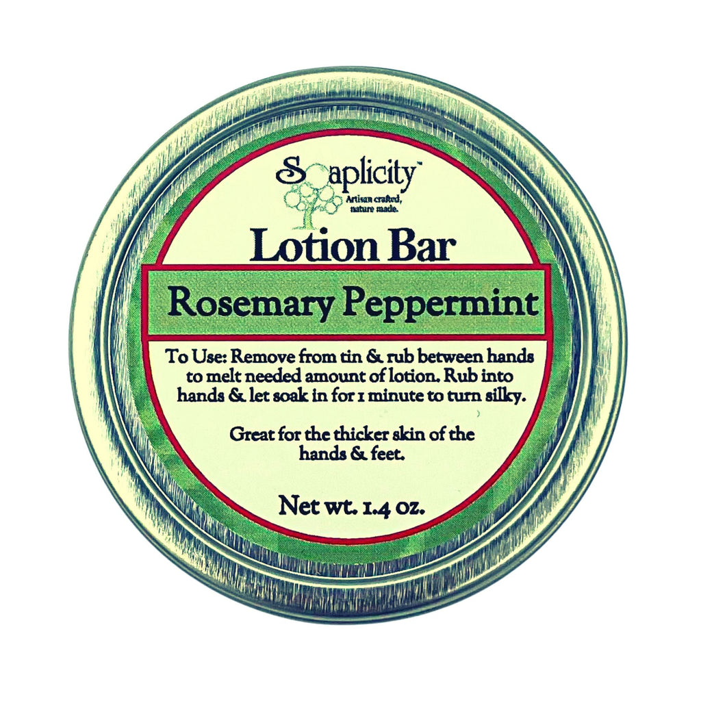 Rosemary Peppermint Lotion Bar – Invigorating Solid Moisturizer