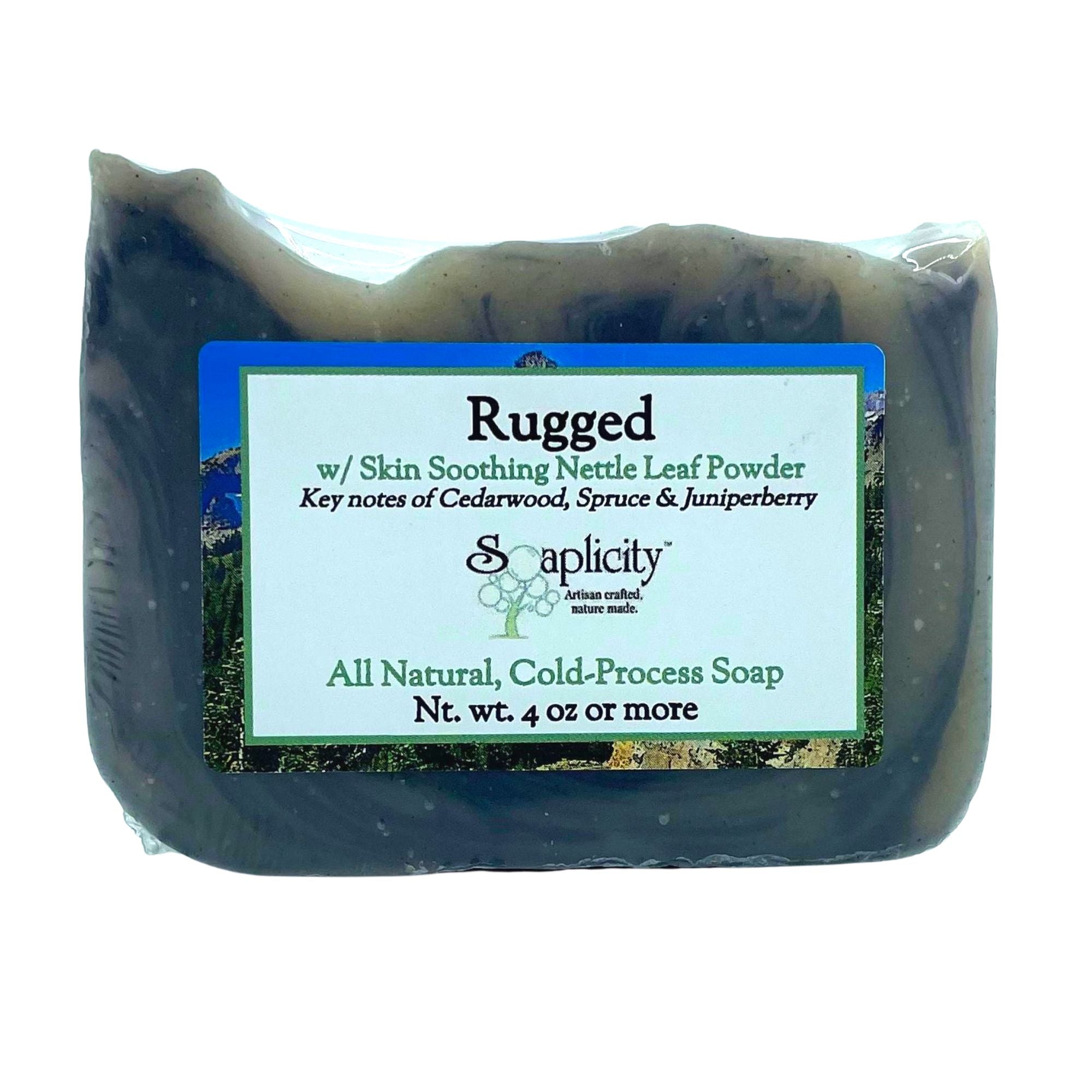 Rugged Soap Bar – Natural Men's Soap with Pine, Wood & Rosemary