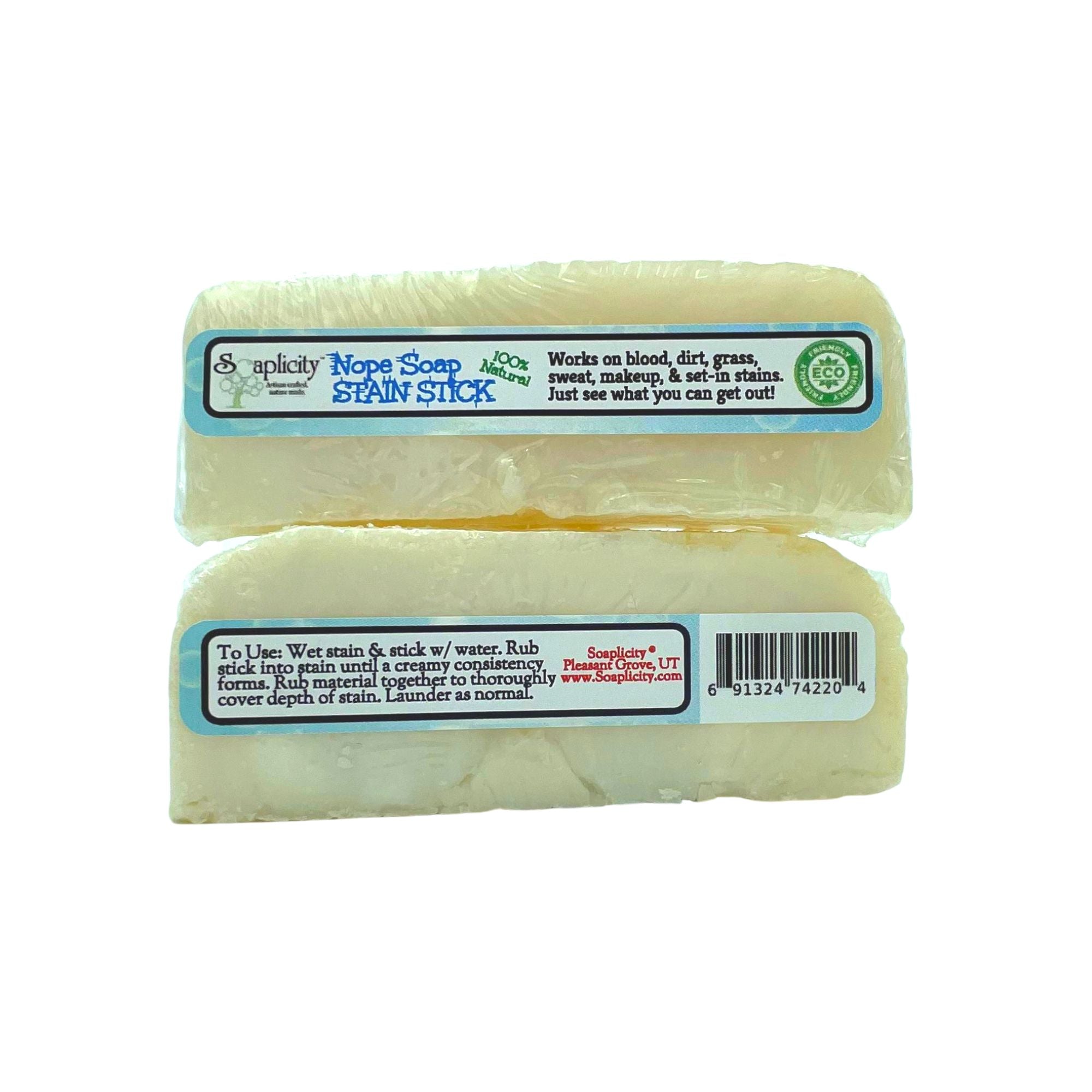 Nope Soap Laundry Stain Stick – 100% Natural Pre-Treatment Stain Remover