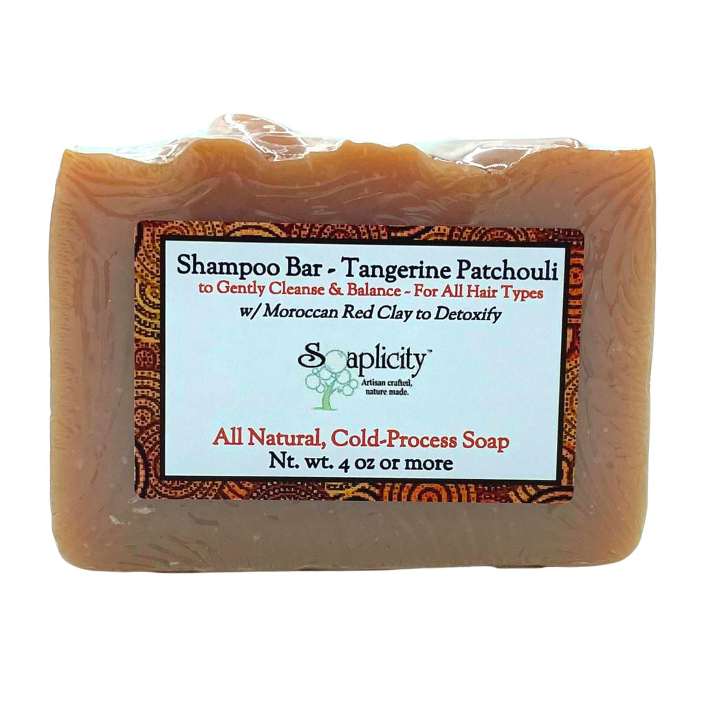 Tangerine Patchouli Shampoo Bar – Natural Shampoo Bar with Bright Citrus & Earthy Scent