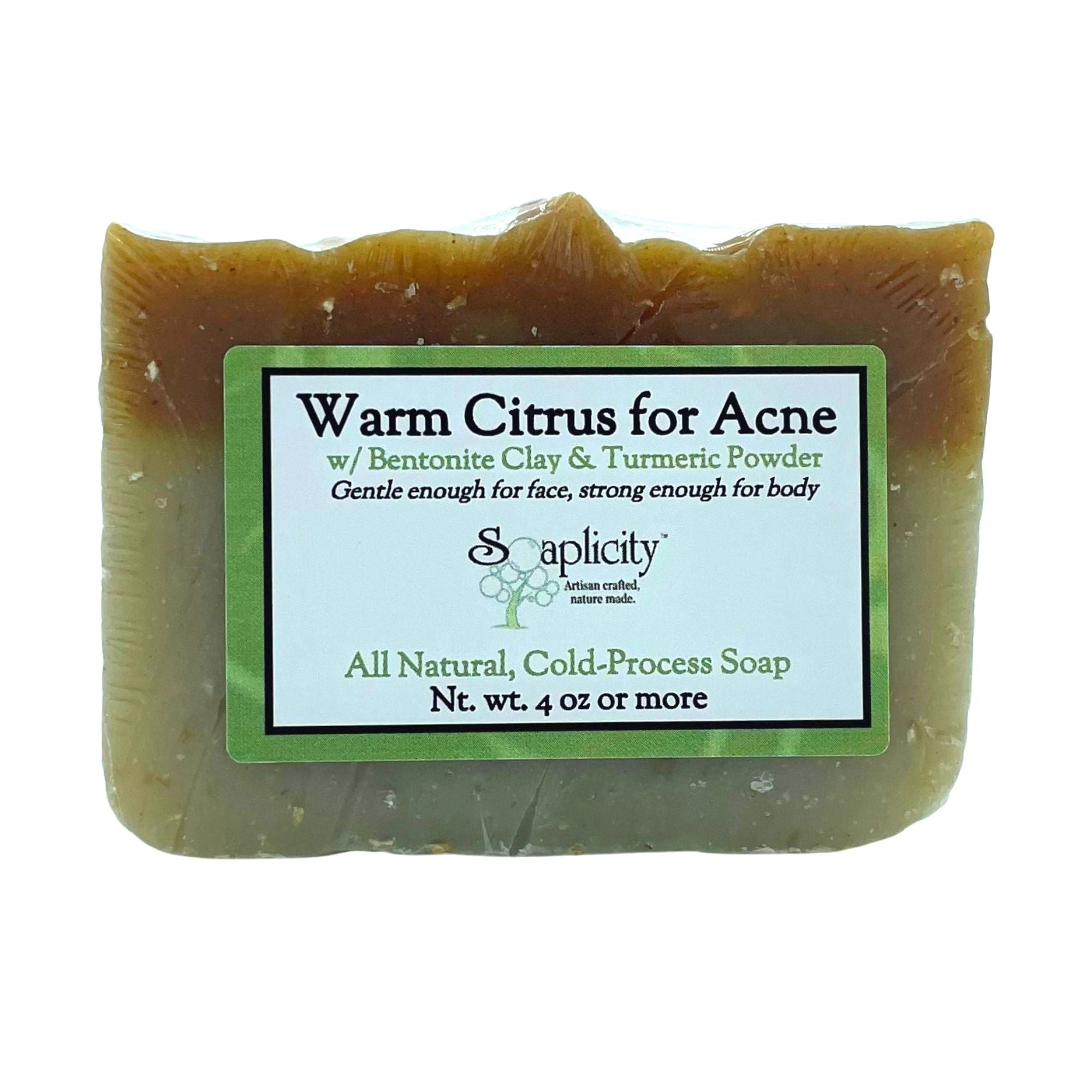 Warm Citrus Acne Soap Bar – Clarifying Natural Bar Soap for Acne-Prone Skin