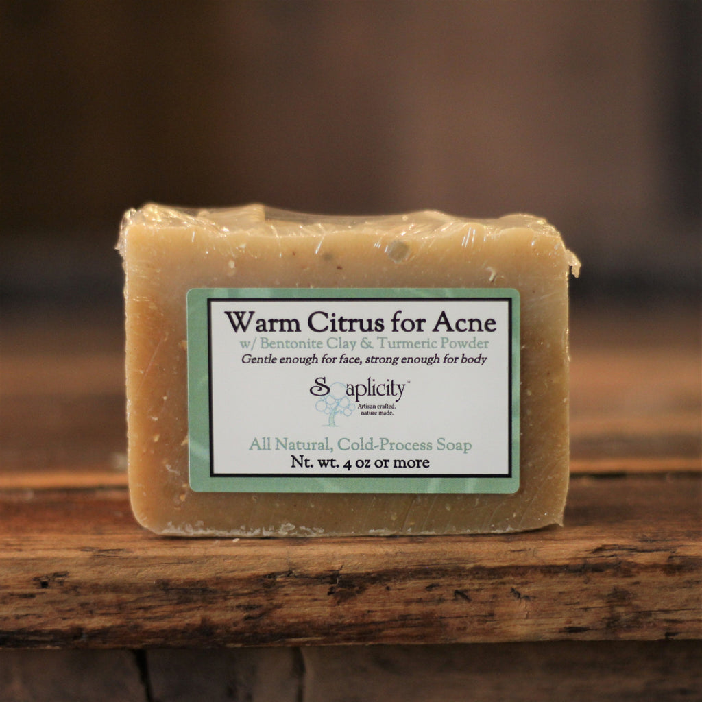 Warm Citrus Acne Soap Bar – Clarifying Natural Bar Soap for Acne-Prone Skin