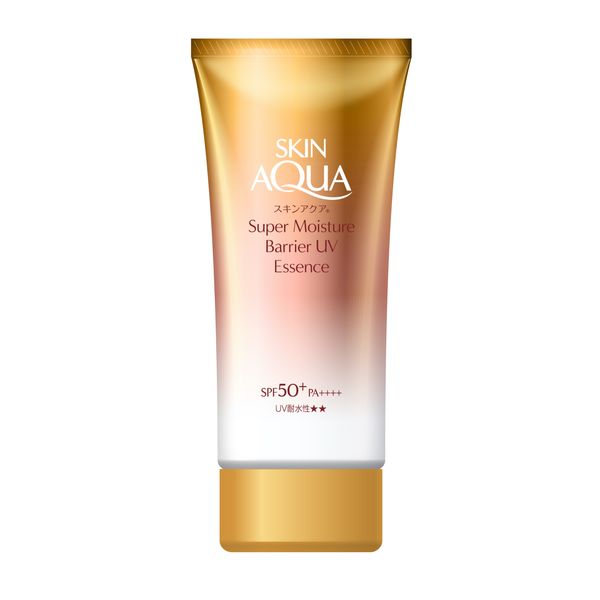 Rohto Skin Aqua Super Moisture Barrier UV Essence SPF 50+ PA++++ – Barrier-Boosting Japanese Sunscreen