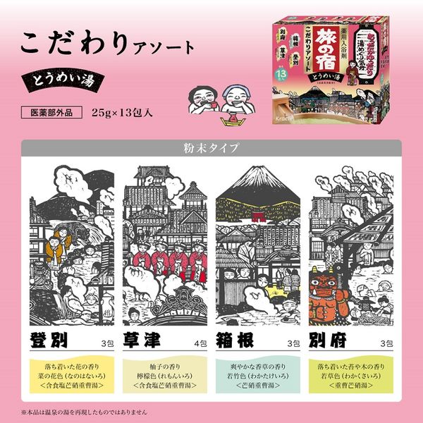 Kracie Tabi No Yado Clear Hot Spring Bath Salts Assortment – Japanese Onsen Experience at Home