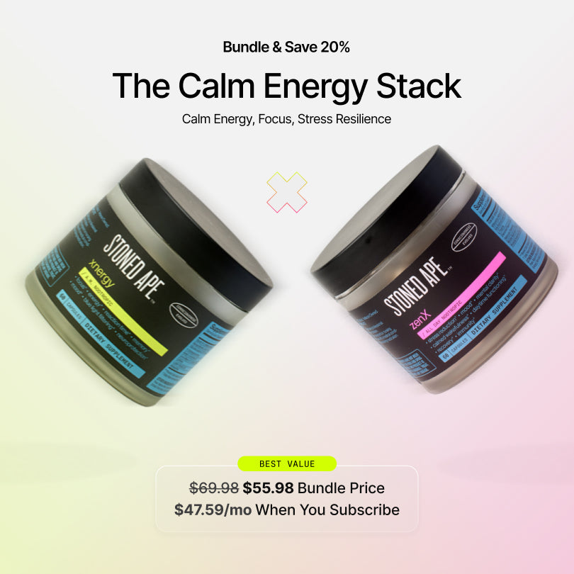 Calm Energy Bundle – AM Nootropic Stack for Focus & Motivation | Stoned Ape, Inc