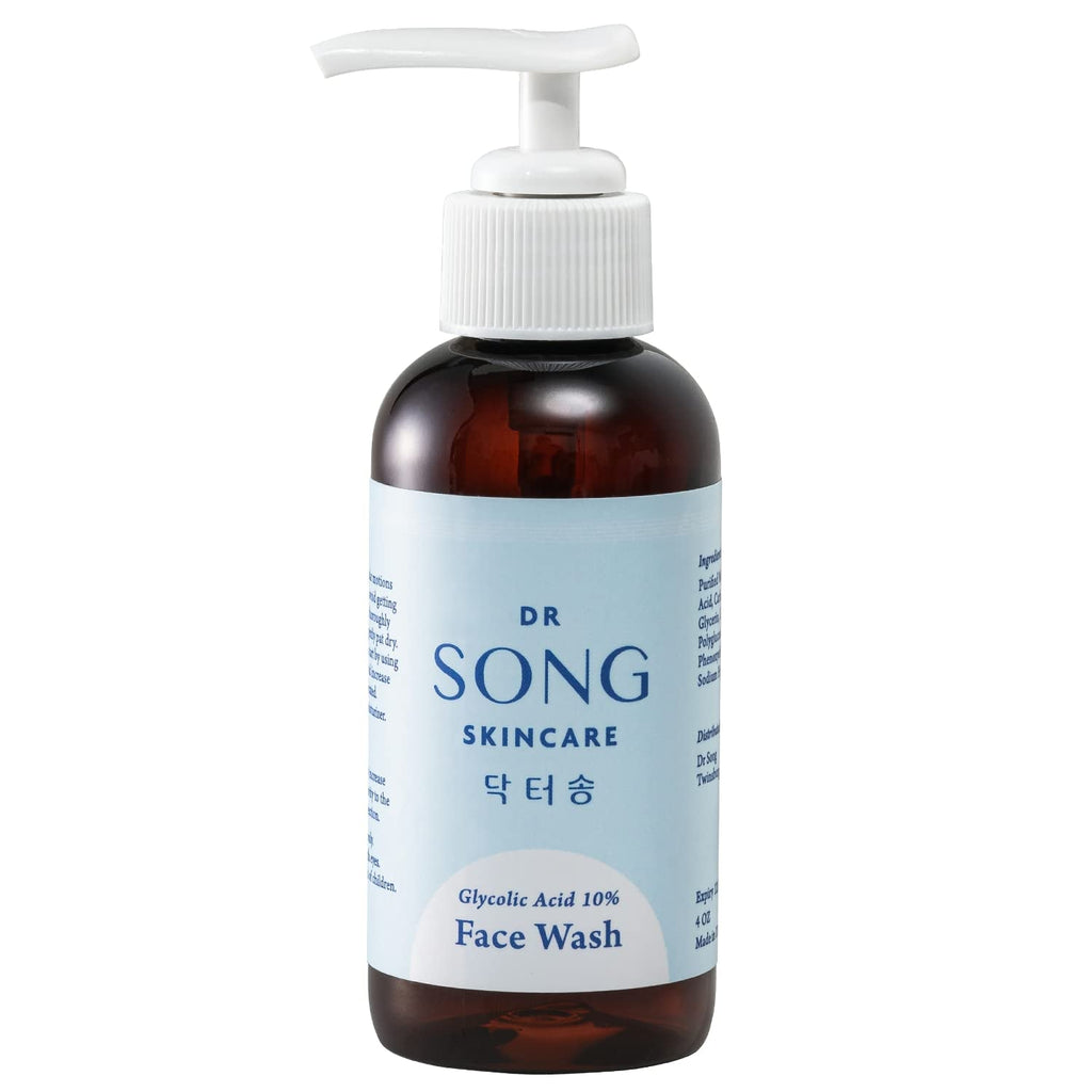 Korean Glycolic Acid Face Wash – 10% AHA Exfoliating Cleanser for Anti-Aging & Acne