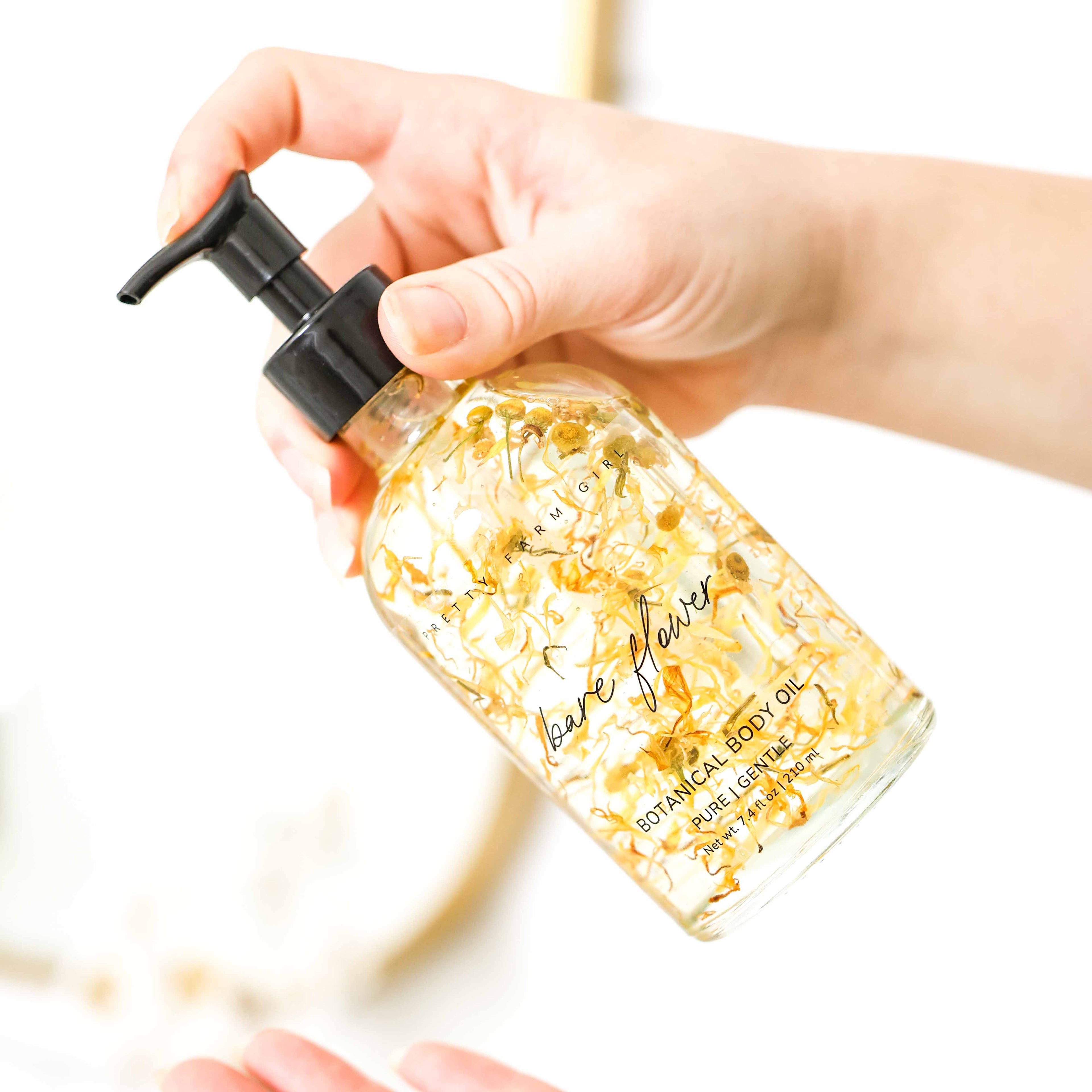 Bare Flower Fragrance-Free Body Oil – Pure Nourishing Skin Oil for Sensitive Skin
