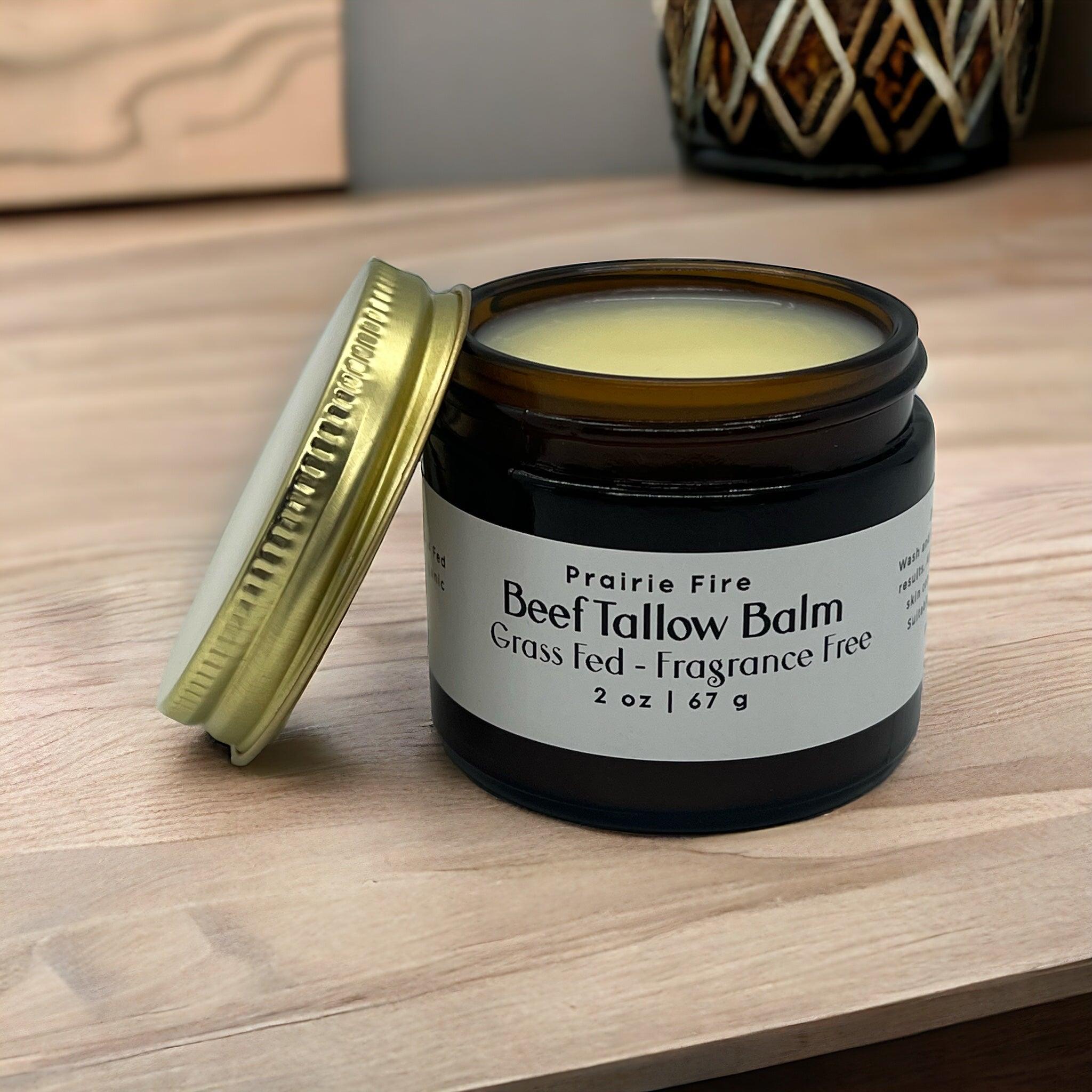 Grass-Fed Beef Tallow Balm 2oz - Organic Kansas Farm-Made Moisturizer