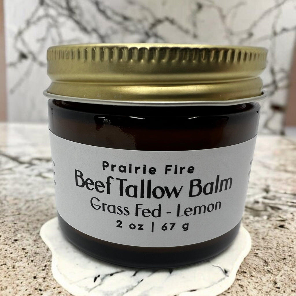 Grass-Fed Beef Tallow Balm 2oz - Organic Kansas Farm-Made Moisturizer