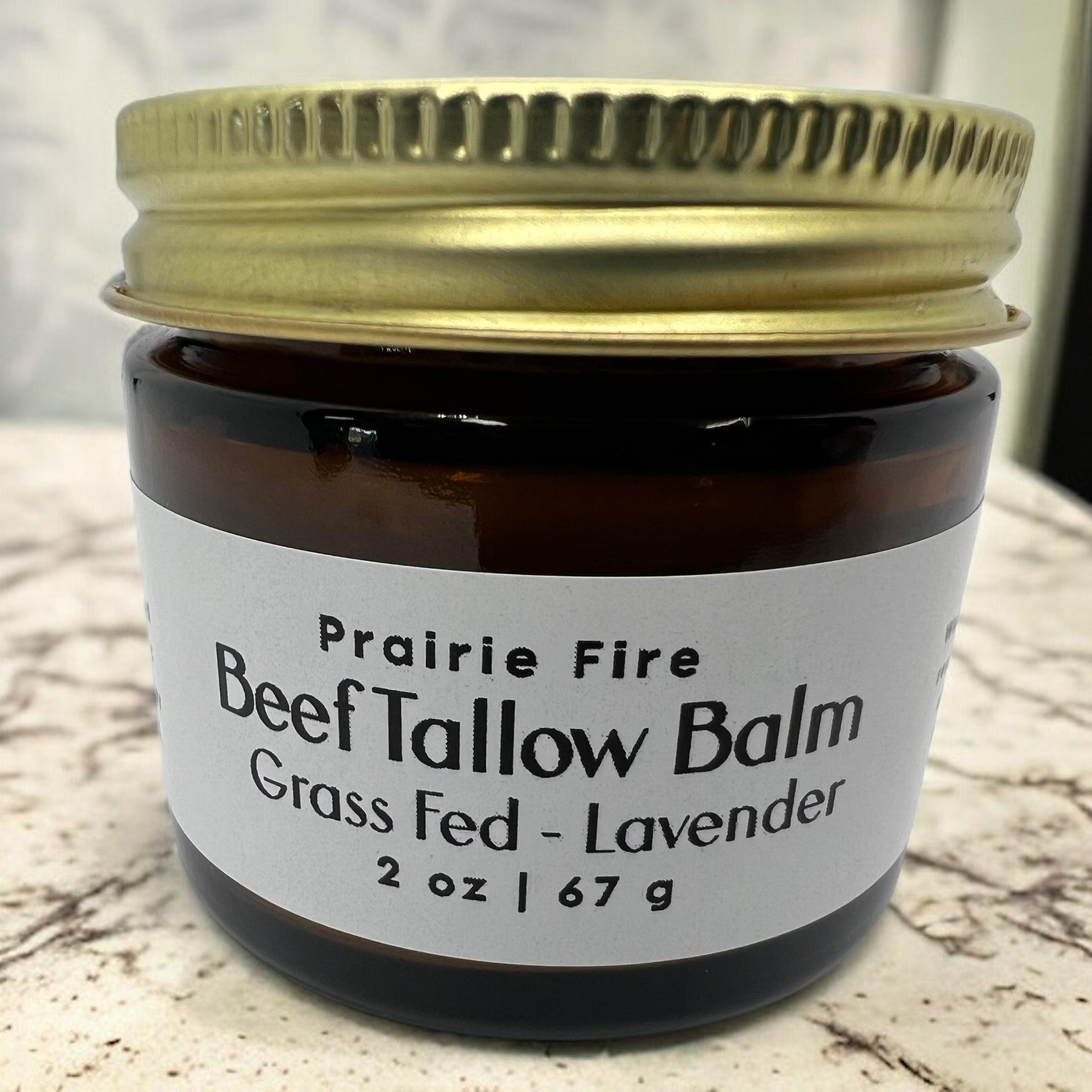 Grass-Fed Beef Tallow Balm 2oz - Organic Kansas Farm-Made Moisturizer
