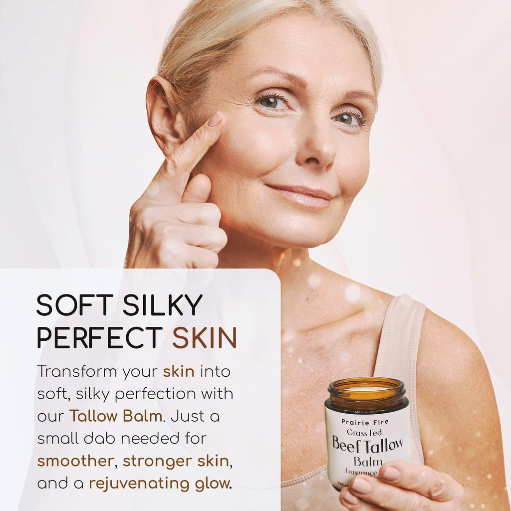 Grass-Fed Beef Tallow Balm 2oz - Organic Kansas Farm-Made Moisturizer