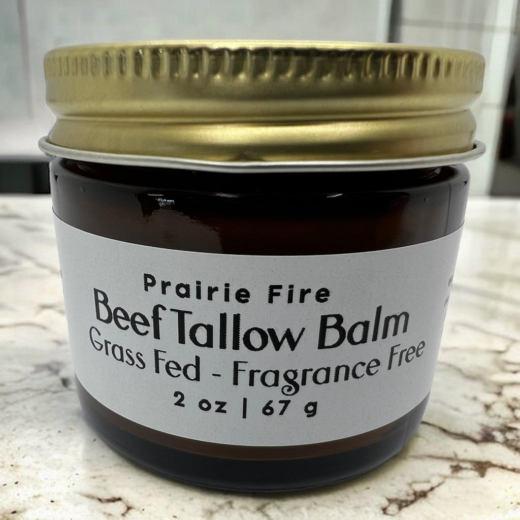 Grass-Fed Beef Tallow Balm 2oz - Organic Kansas Farm-Made Moisturizer