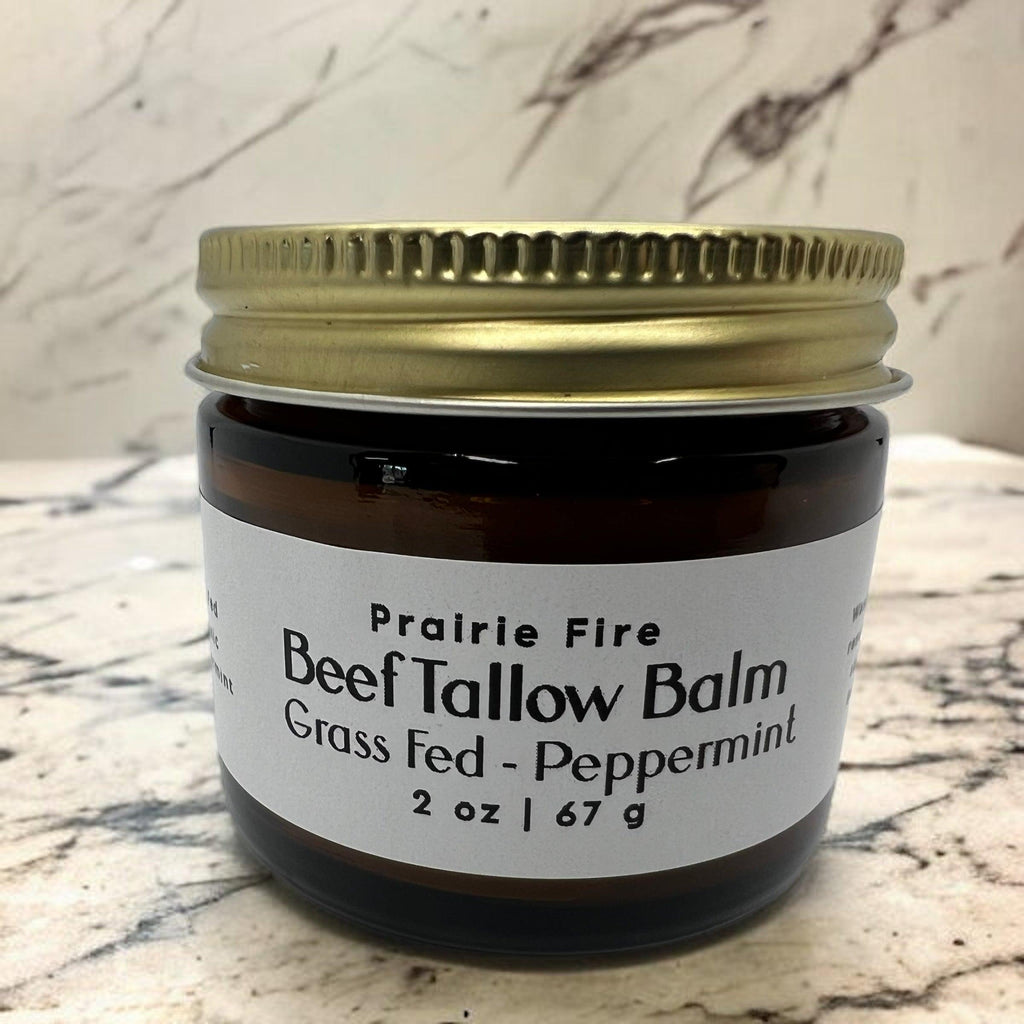 Grass-Fed Beef Tallow Balm 2oz - Organic Kansas Farm-Made Moisturizer