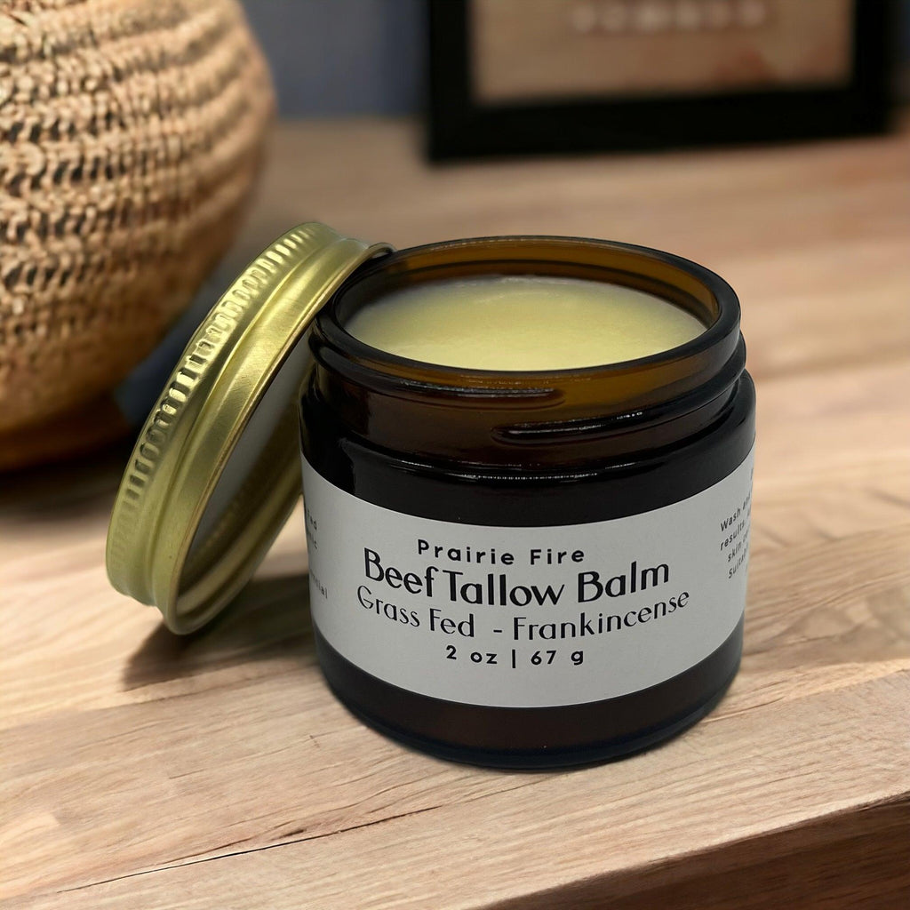 Grass-Fed Beef Tallow Balm 2oz - Organic Kansas Farm-Made Moisturizer