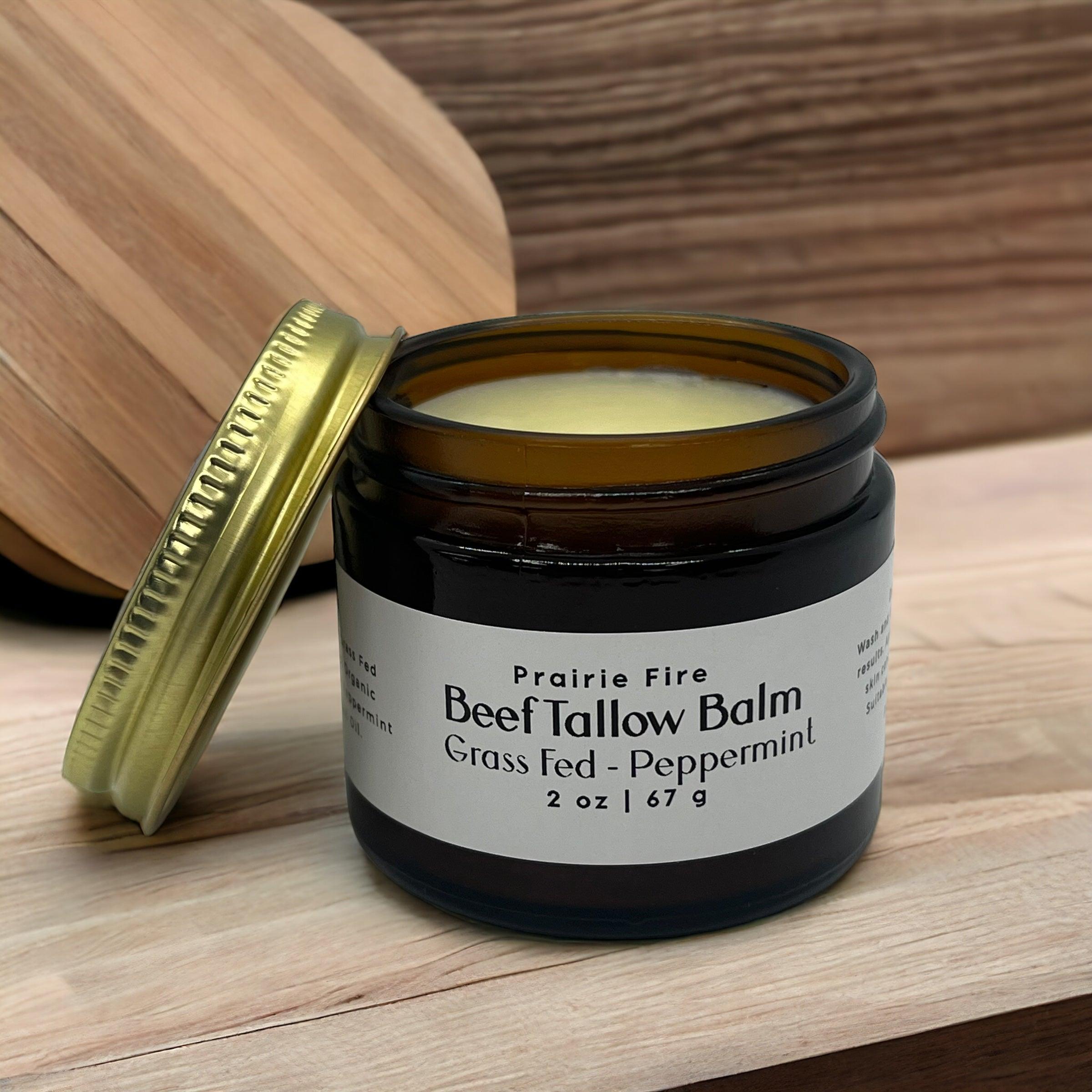 Grass-Fed Beef Tallow Balm 2oz - Organic Kansas Farm-Made Moisturizer