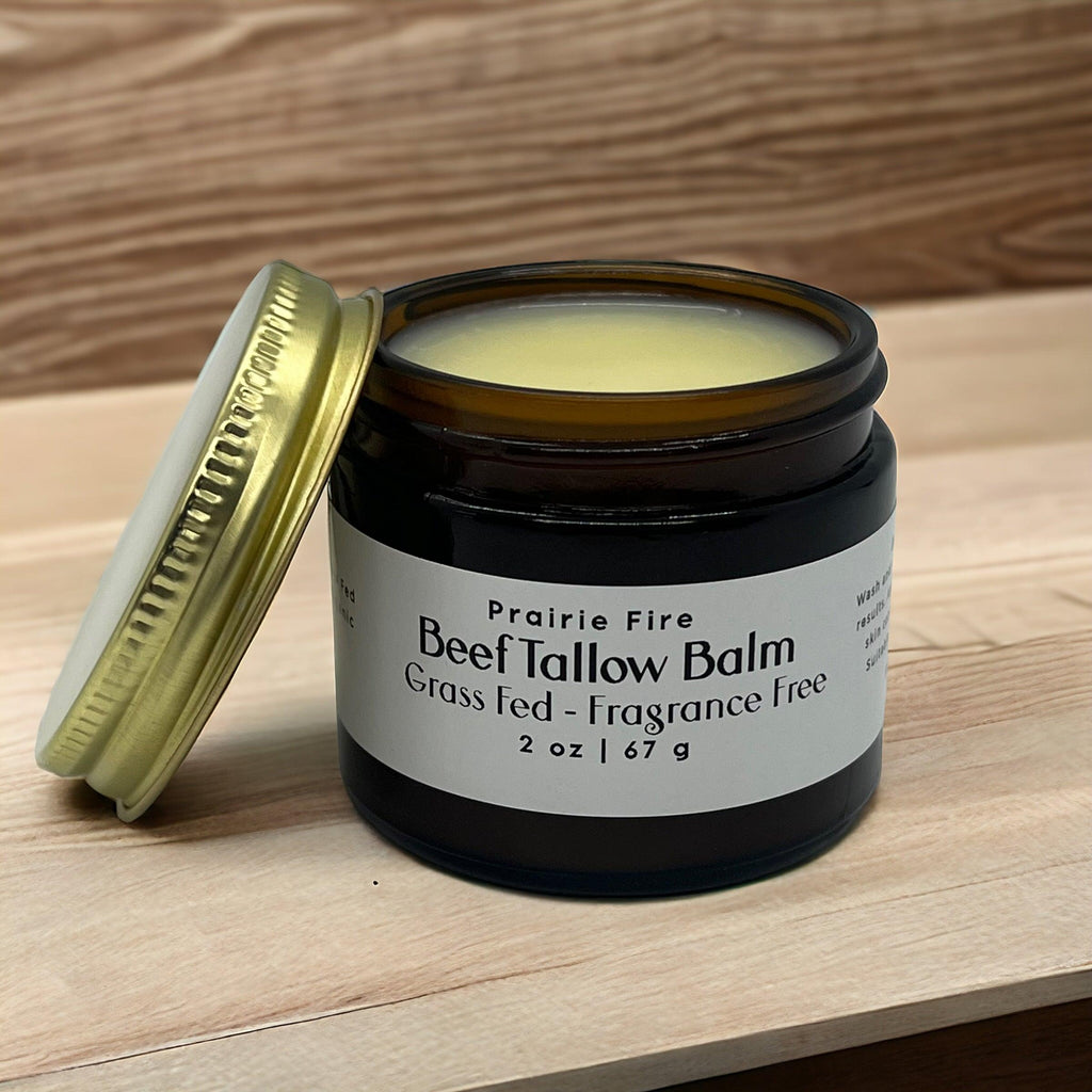 Grass-Fed Beef Tallow Balm 2oz - Organic Kansas Farm-Made Moisturizer