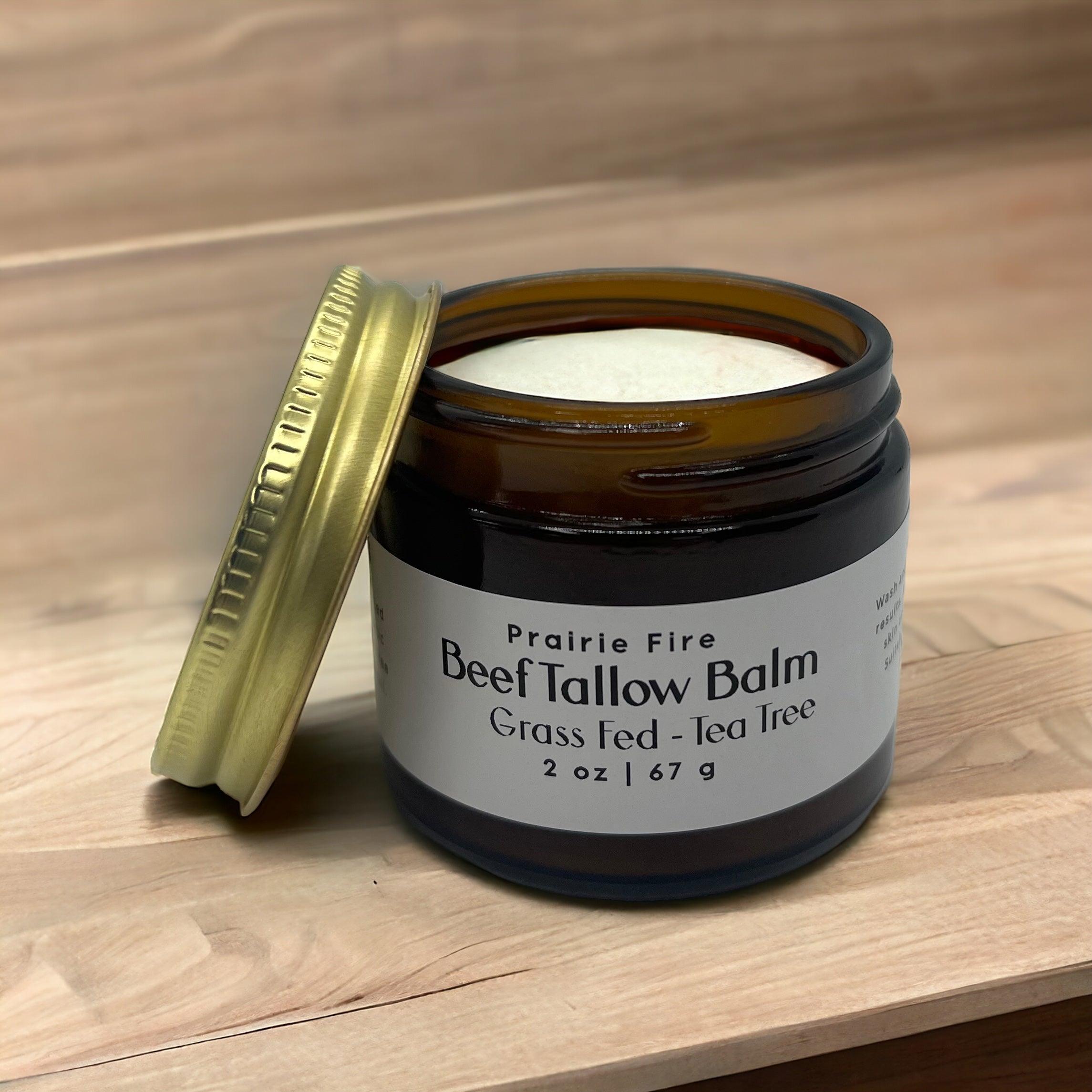 Grass-Fed Beef Tallow Balm 2oz - Organic Kansas Farm-Made Moisturizer