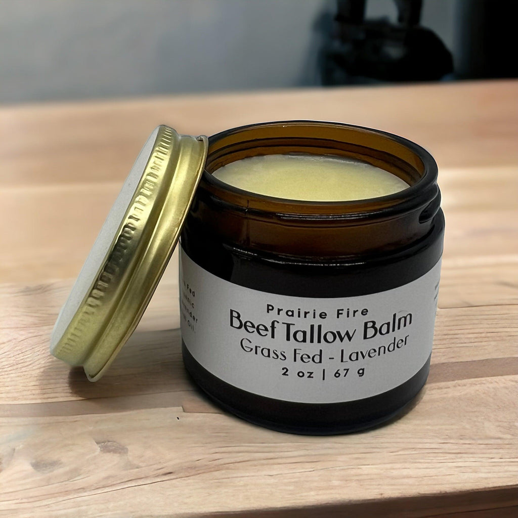 Grass-Fed Beef Tallow Balm 2oz - Organic Kansas Farm-Made Moisturizer
