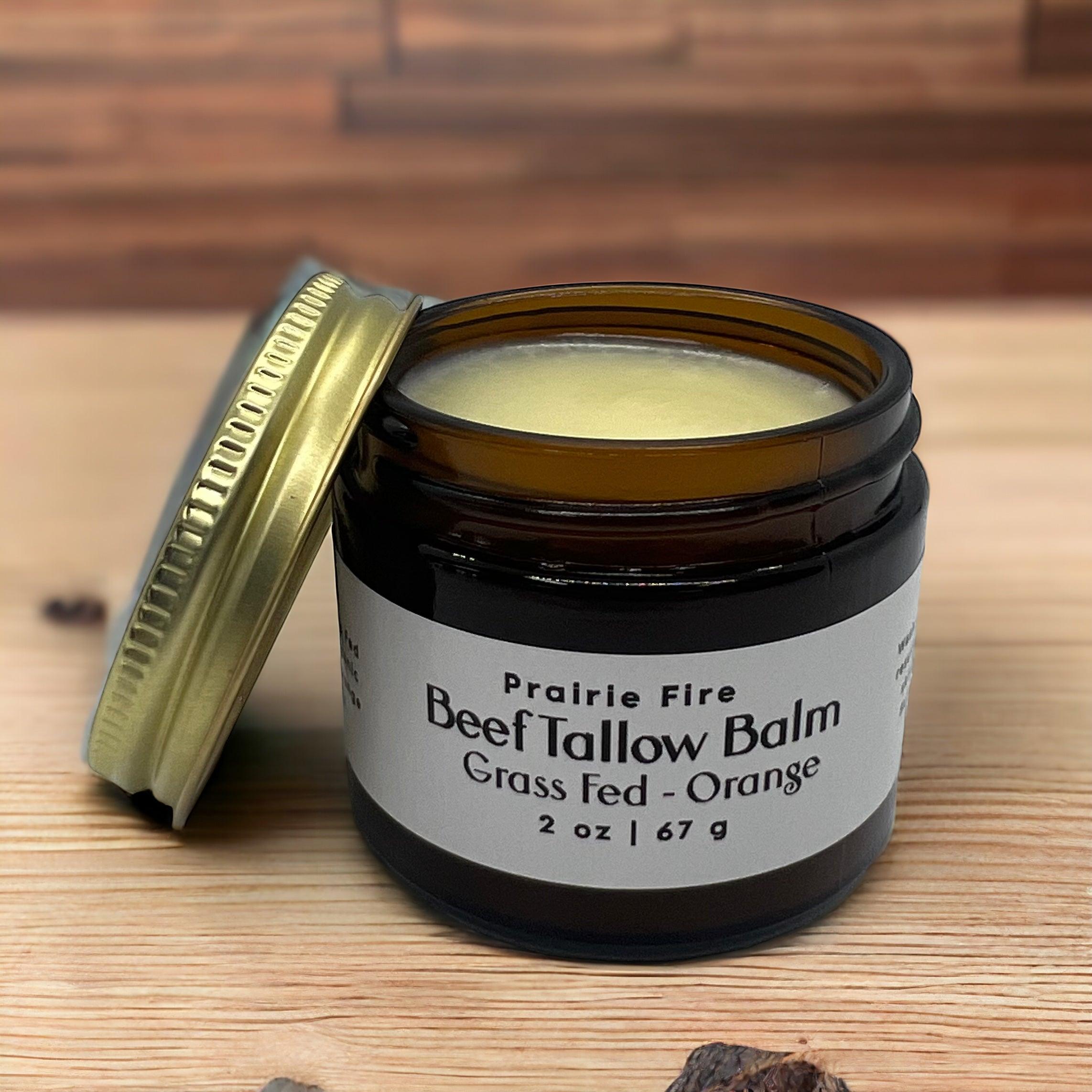 Grass-Fed Beef Tallow Balm 2oz - Organic Kansas Farm-Made Moisturizer