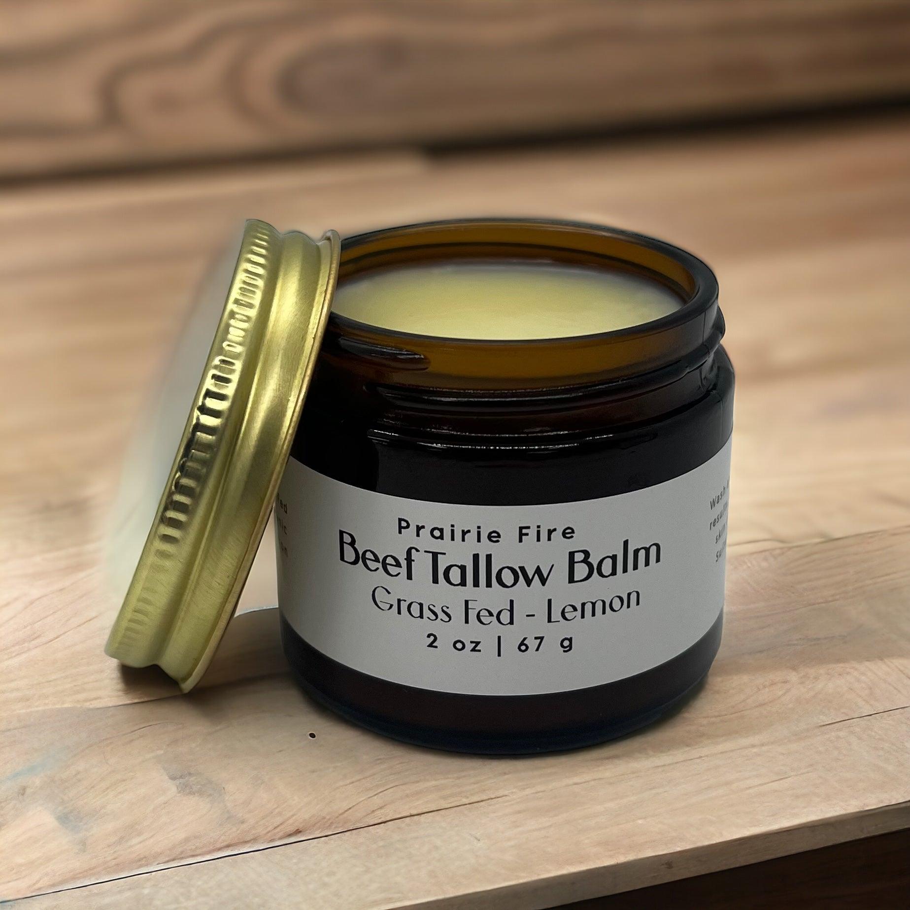 Grass-Fed Beef Tallow Balm 2oz - Organic Kansas Farm-Made Moisturizer