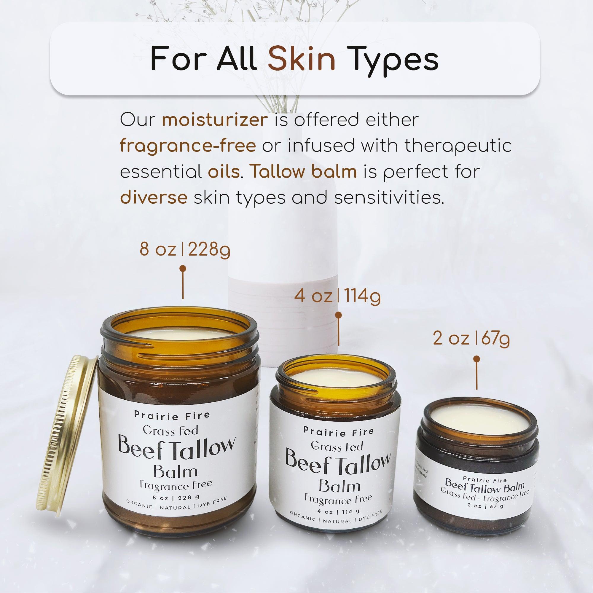 Grass-Fed Beef Tallow Balm 2oz - Organic Kansas Farm-Made Moisturizer