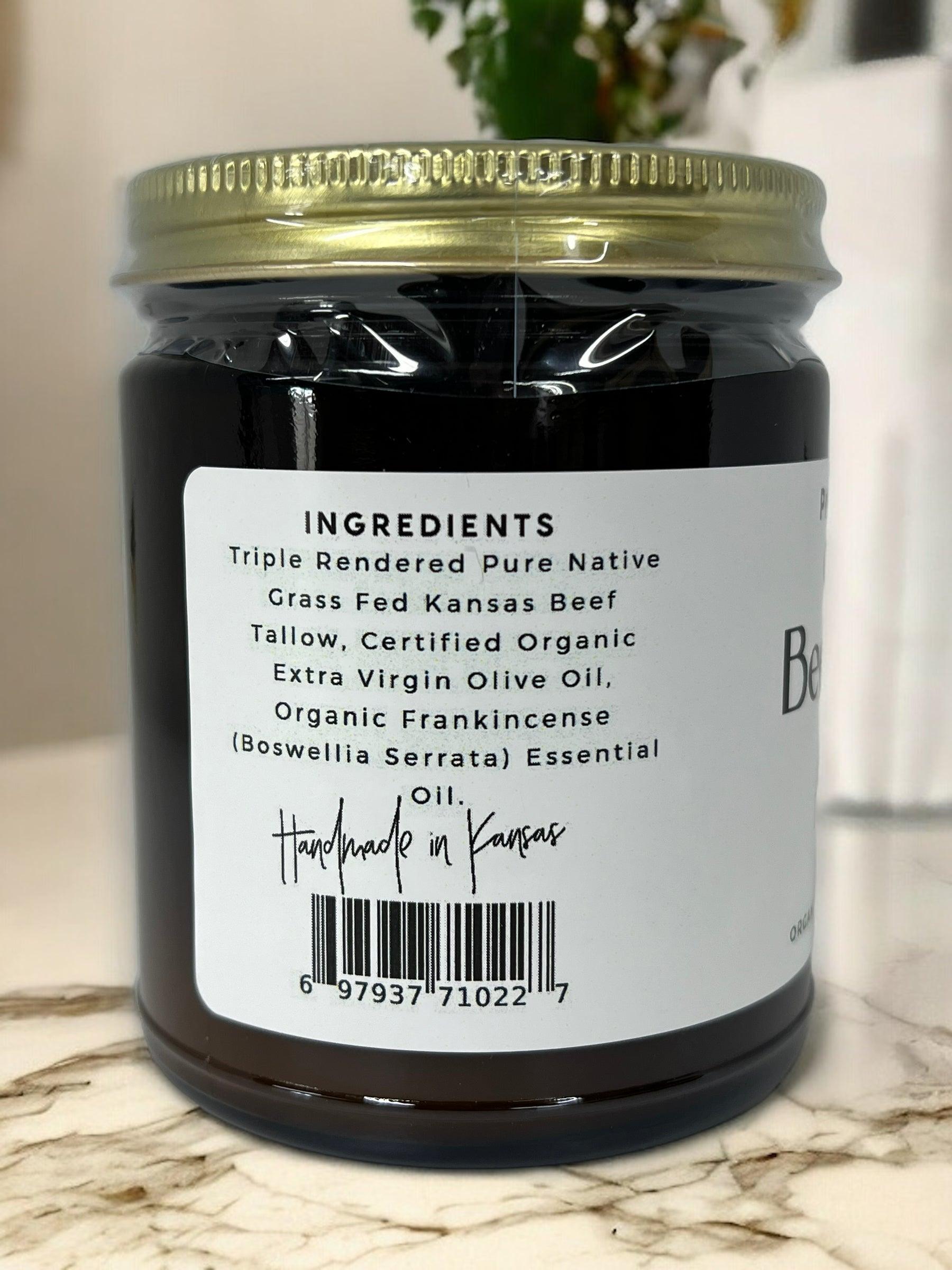 Grass Fed Beef Tallow Balm 4oz - USA Made Organic