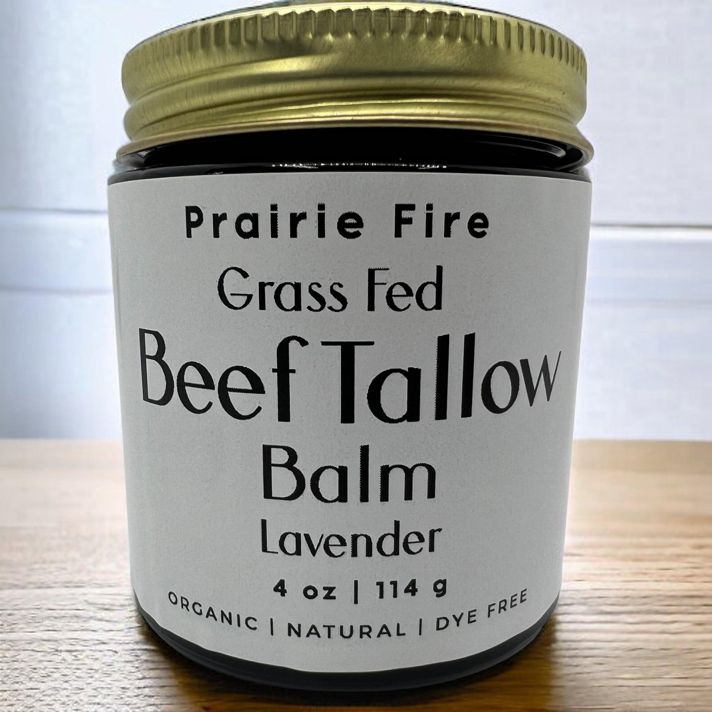Grass Fed Beef Tallow Balm 4oz - USA Made Organic
