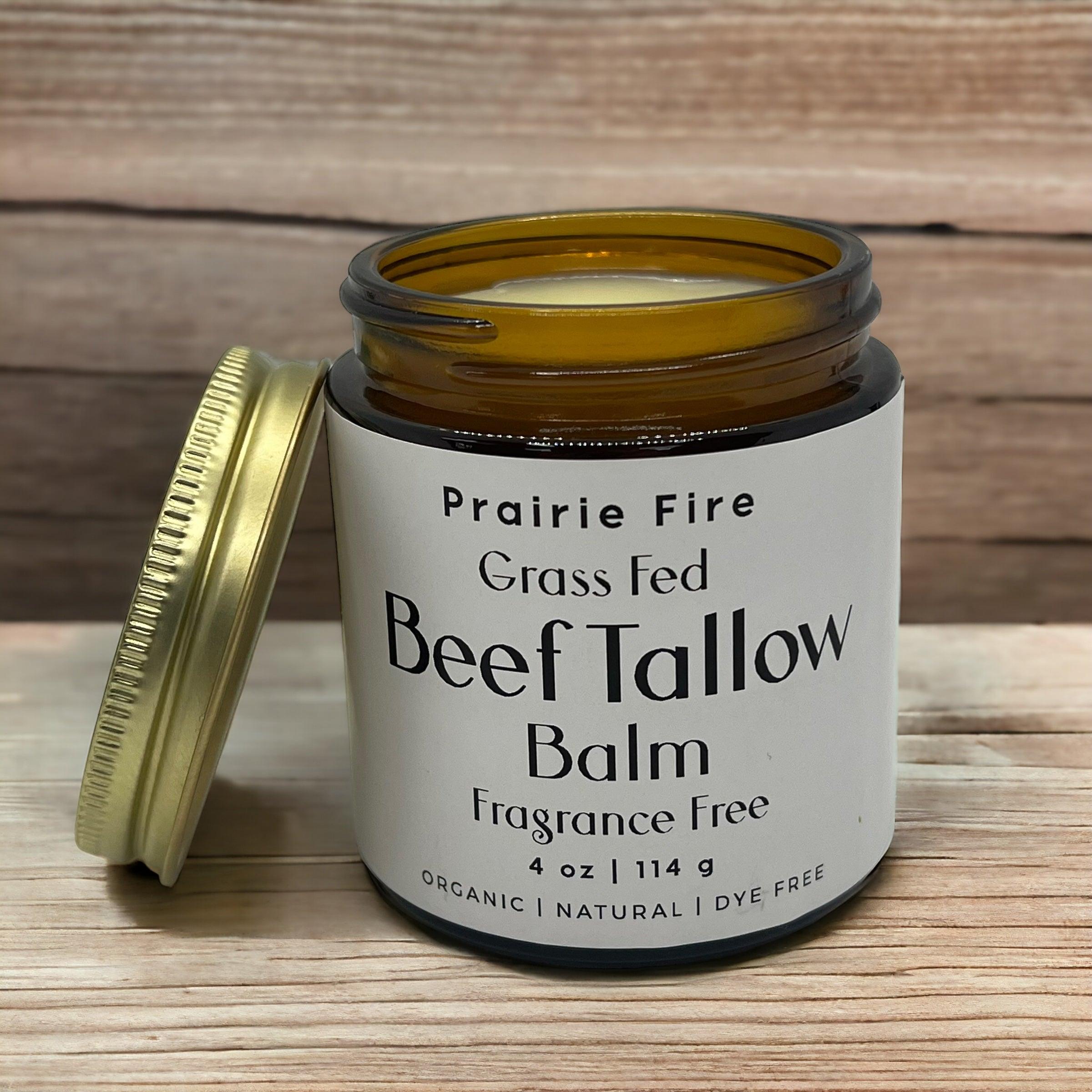 Grass Fed Beef Tallow Balm 4oz - USA Made Organic