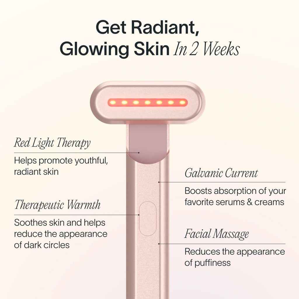 4-in-1 Radiant Renewal Skincare Wand – Red Light Therapy, EMS & Microcurrent Device