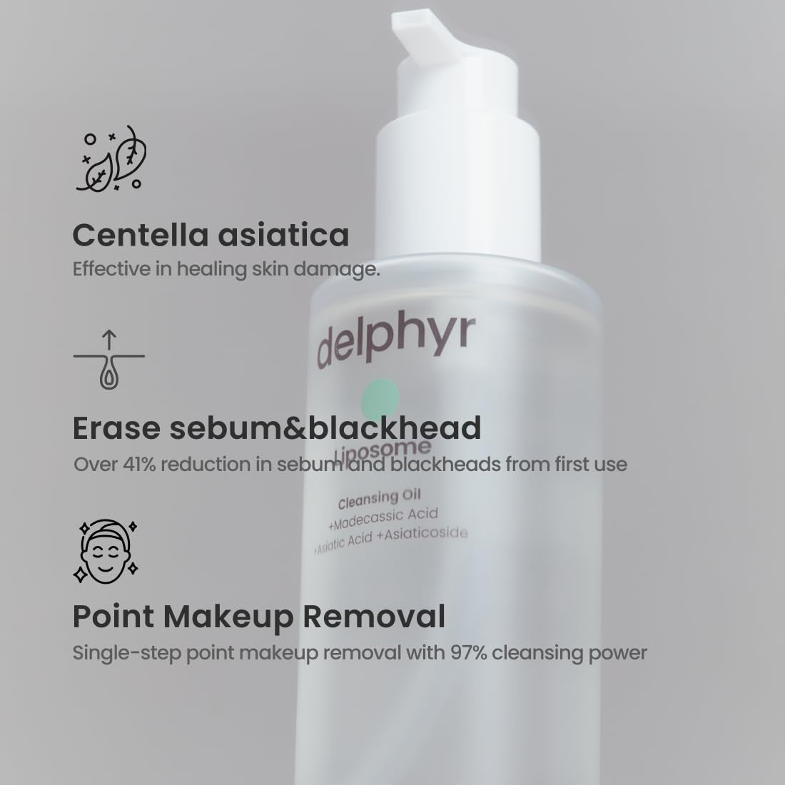 Liposome Daily Cleansing Oil – Centella Asiatica Gentle Makeup Remover 6.76 oz