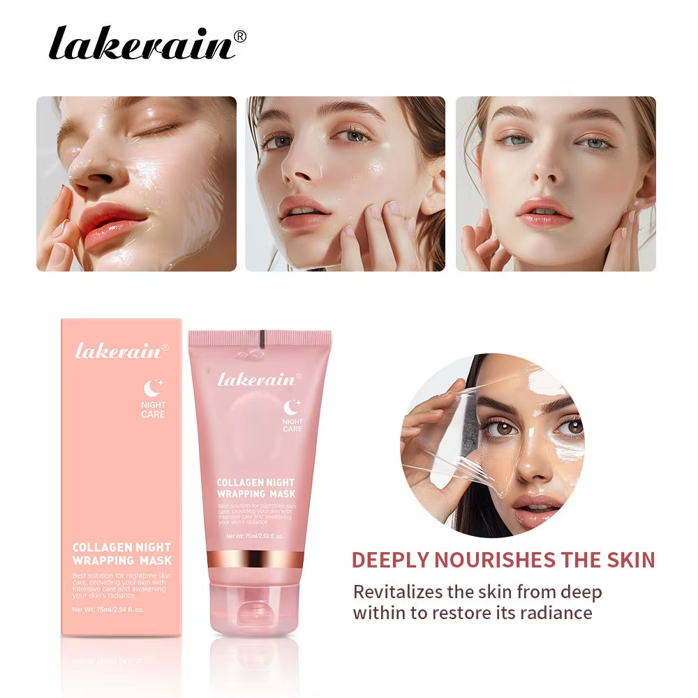 Collagen Overnight Wrapping Peel-Off Facial Mask – Korean Night Care Mask 75ml
