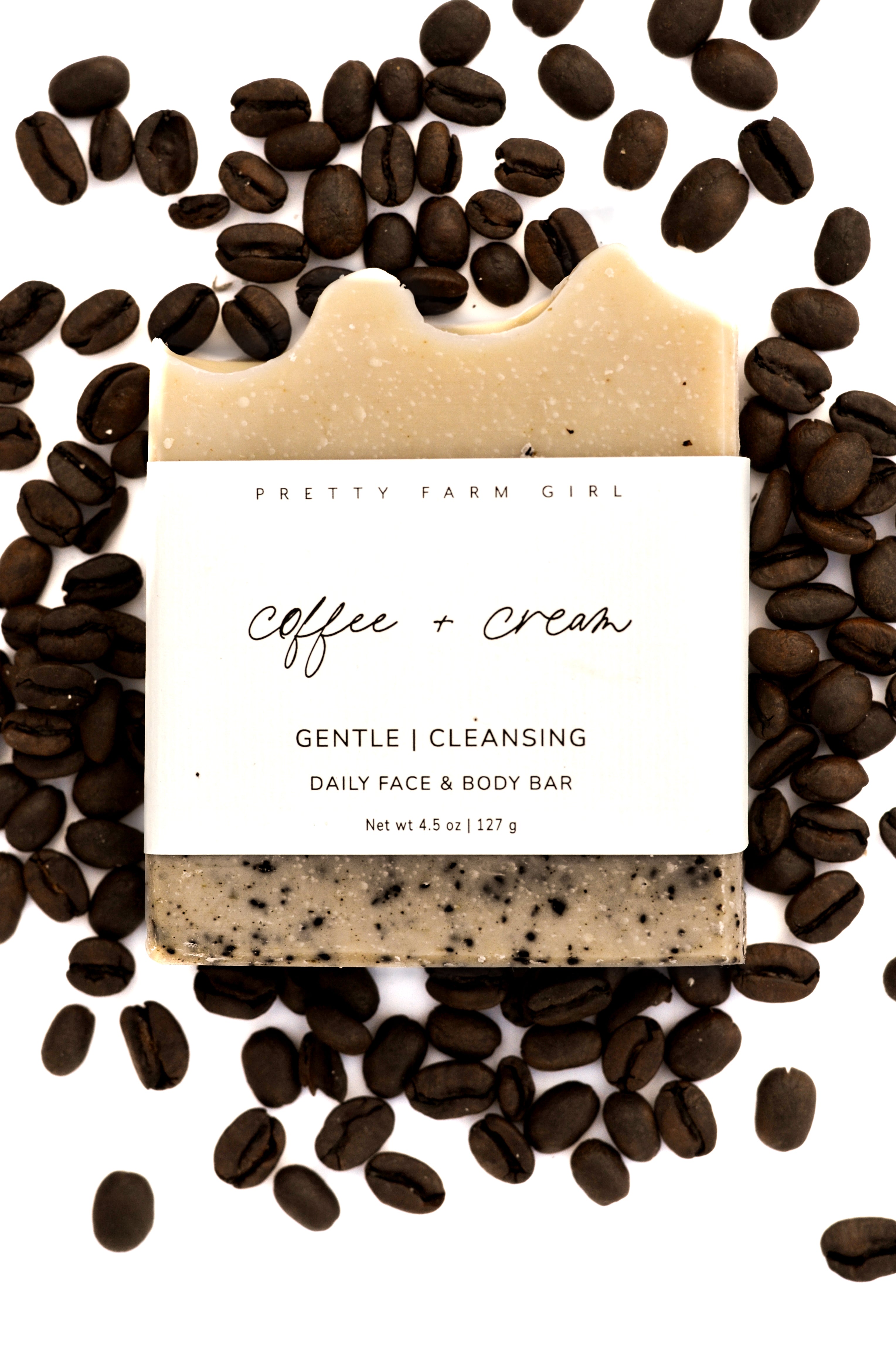 Coffee + Cream Tallow & Goat Milk Soap Bar – Exfoliating Handmade Bar