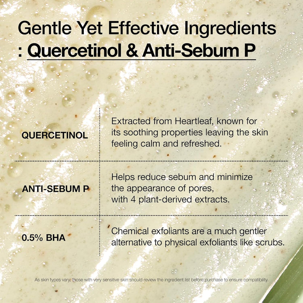 Heartleaf Quercetinol Pore Deep Cleansing Foam – BHA & Hyaluronic Acid Face Wash 5.07 oz